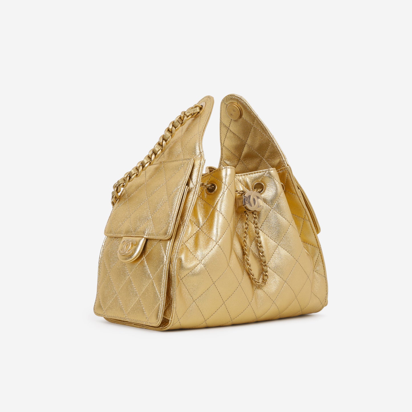 Chanel Small 25 Hobo - Gold Caviar | Gold Hardware