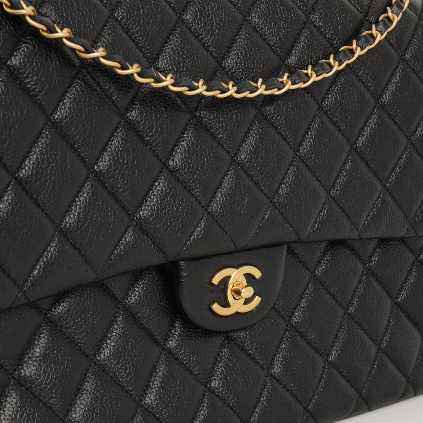 Chanel XXL Airline Maxi Flap - Black Caviar | Gold Hardware