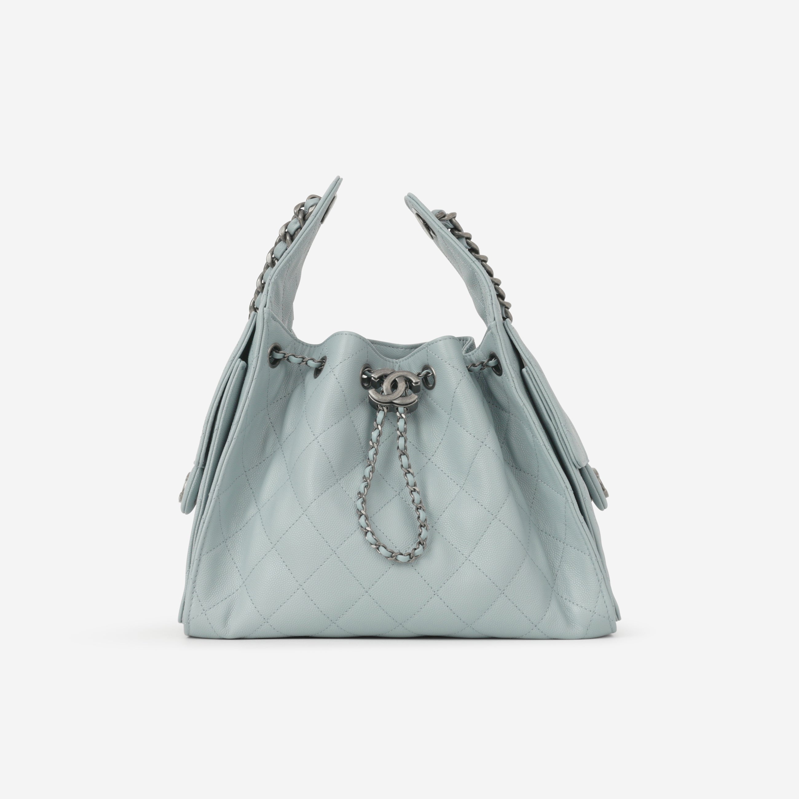Chanel Small 25 Hobo - Blue Caviar | Ruthenium Hardware | Rare