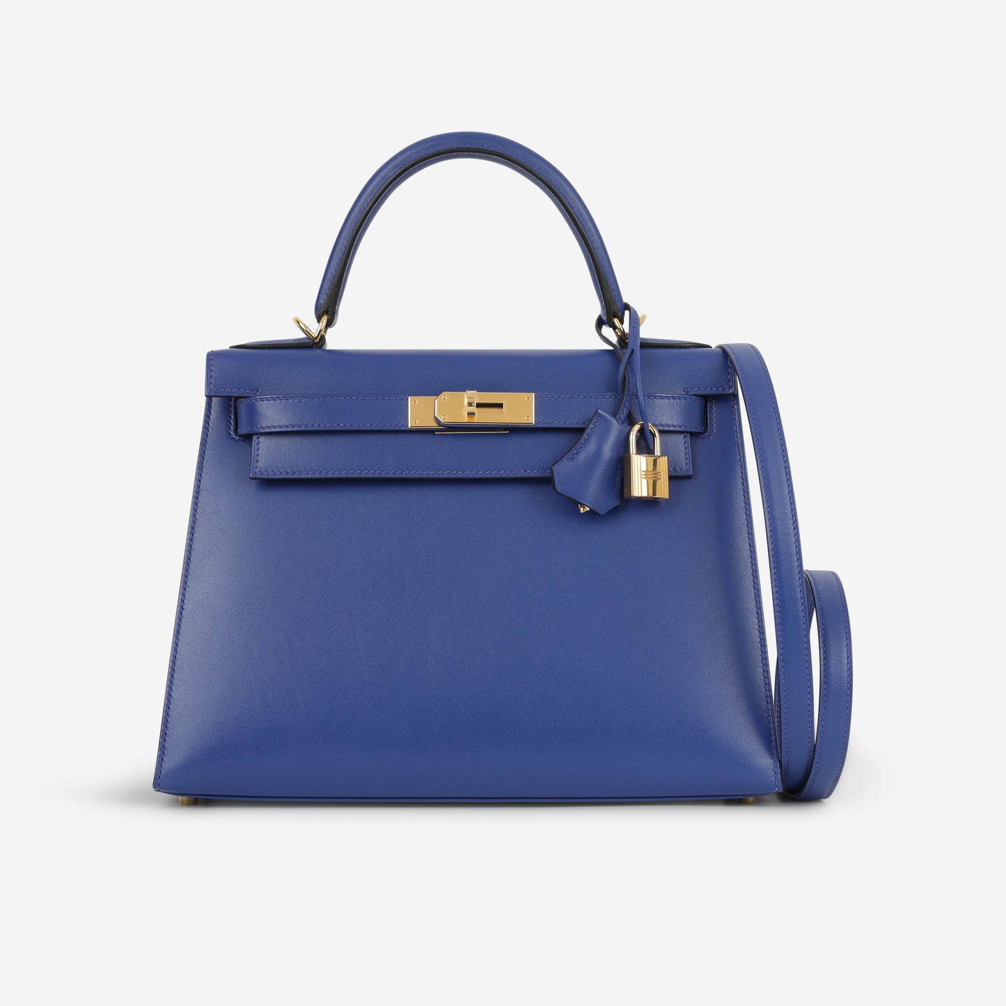 Hermès Kelly 28 - Bleu Electrique Tadelakt | Gold Hardware - Bagista