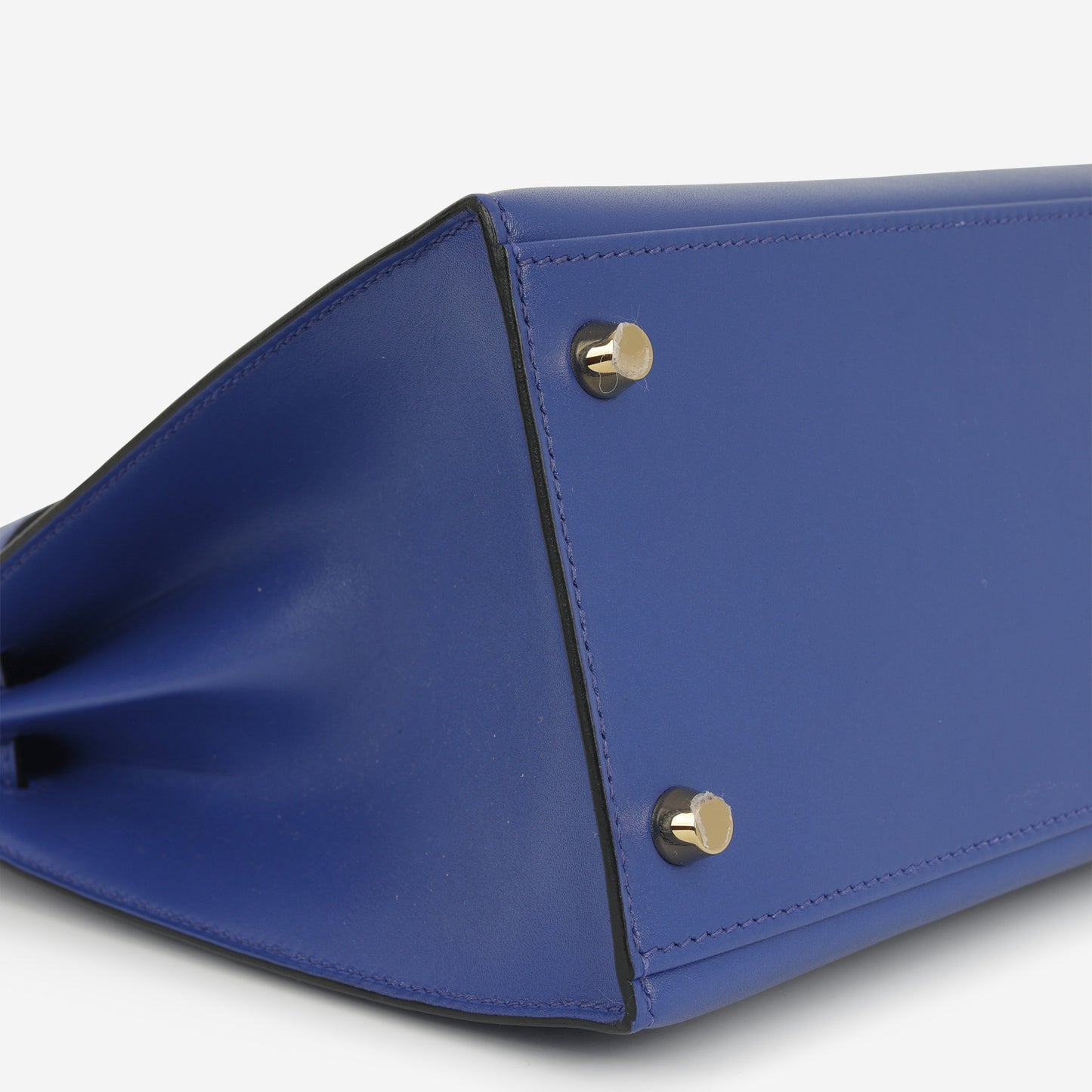Hermès Kelly 28 - Bleu Electrique Tadelakt | Gold Hardware - Bagista