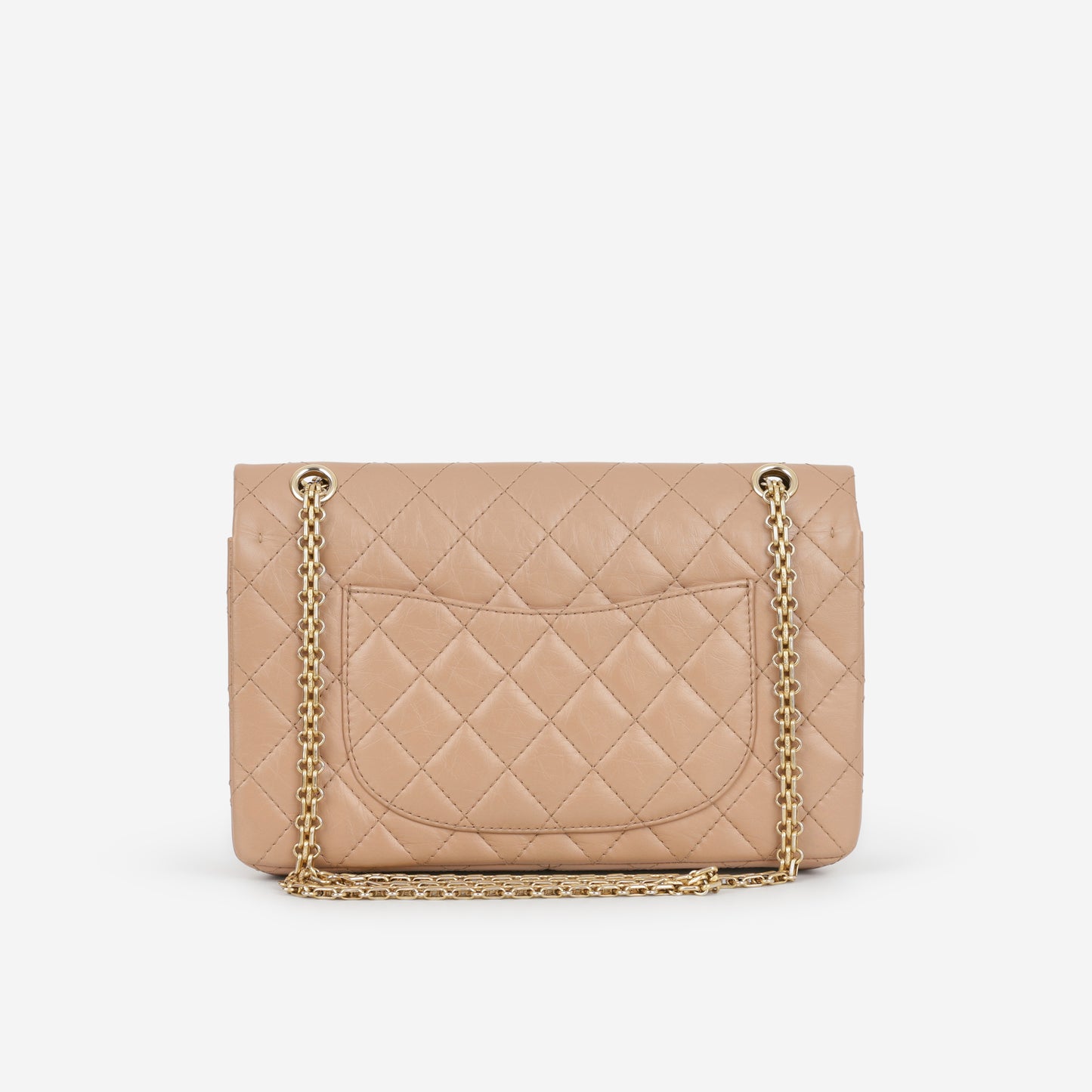 Chanel 2.55 Reissue 226 - Beige Crumpled Calfskin | Gold Hardware