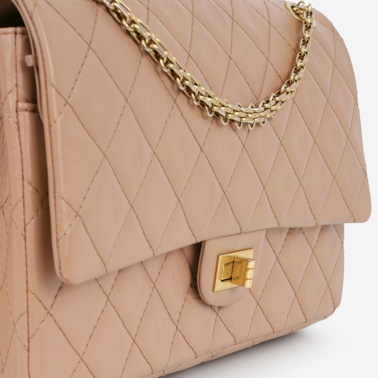 Chanel 2.55 Reissue 226 - Beige Crumpled Calfskin | Gold Hardware