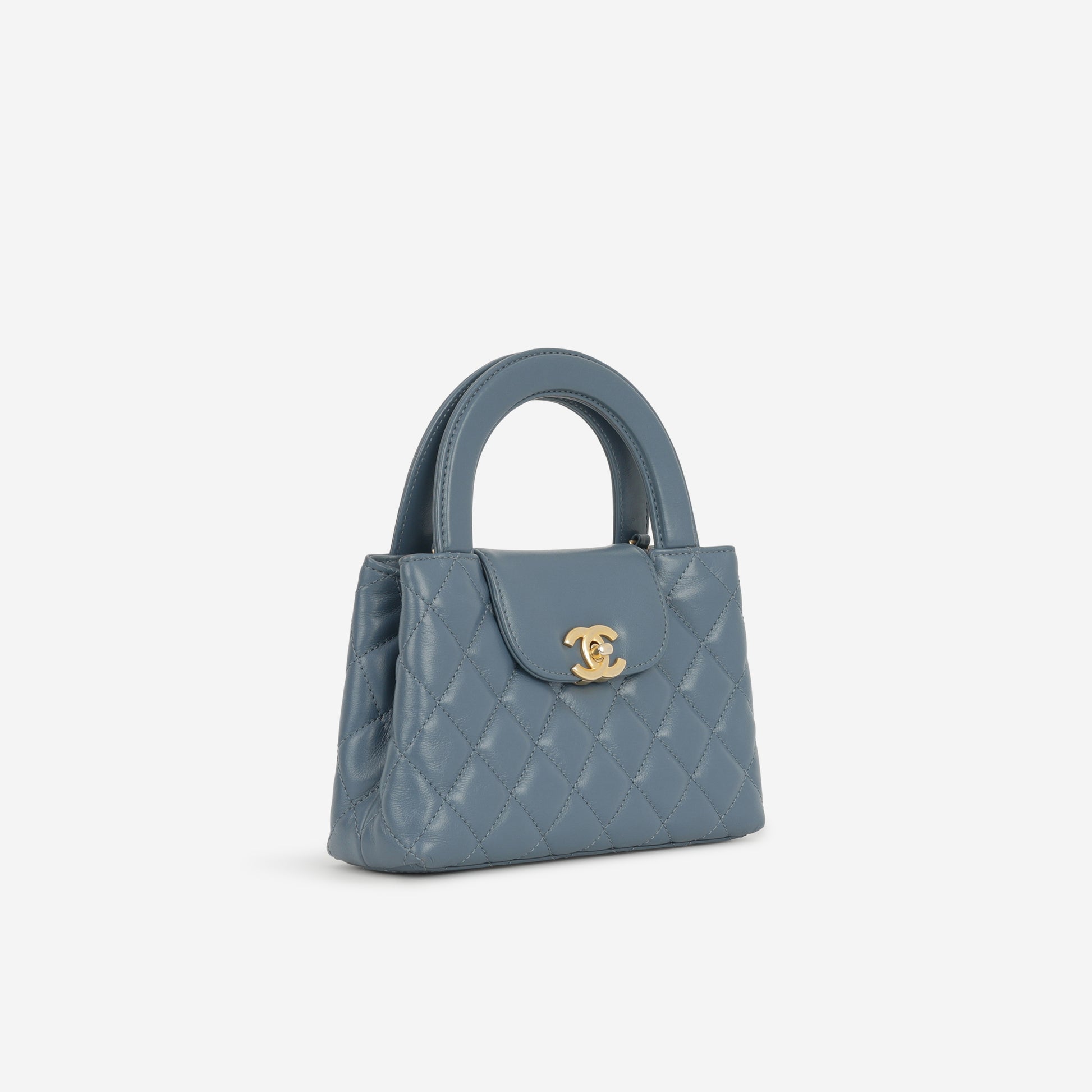 Chanel Small Kelly Re-Edition - Blue Lambskin | Gold Hardware - Bagista