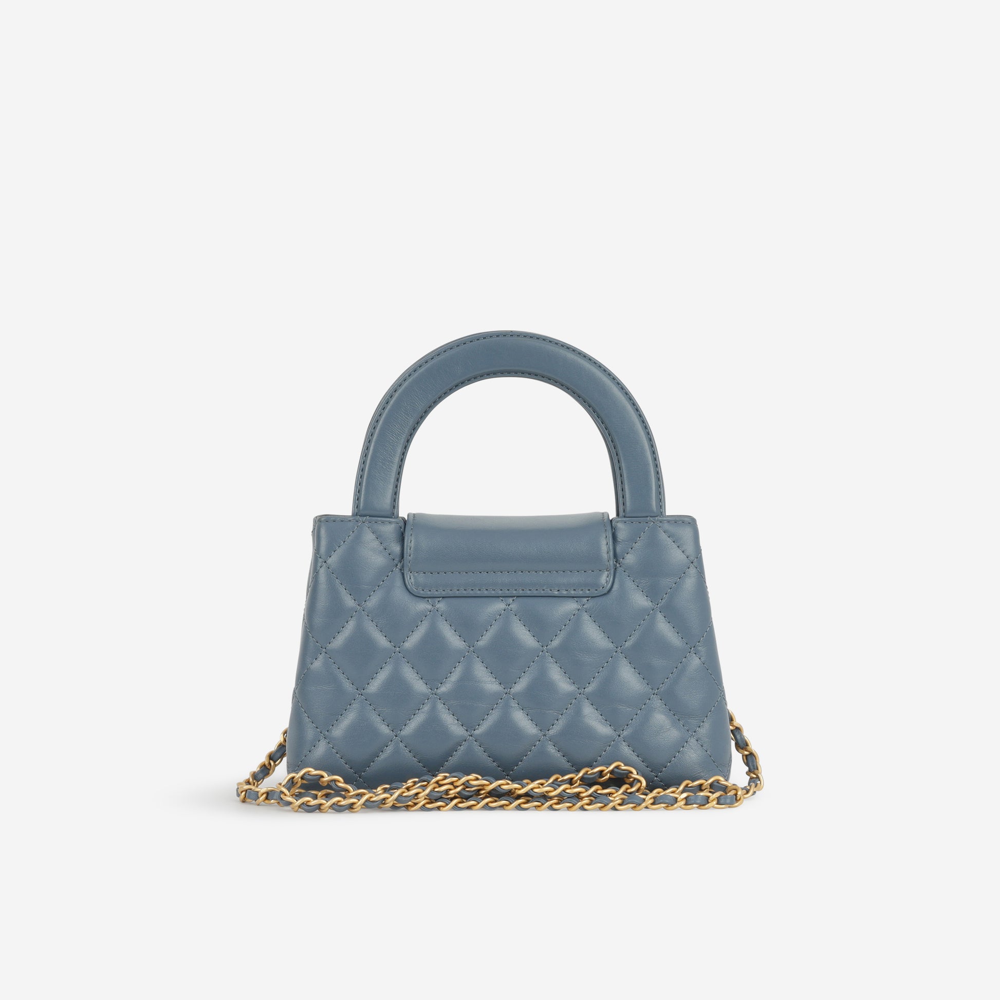 Chanel Small Kelly Re-Edition - Blue Lambskin | Gold Hardware - Bagista