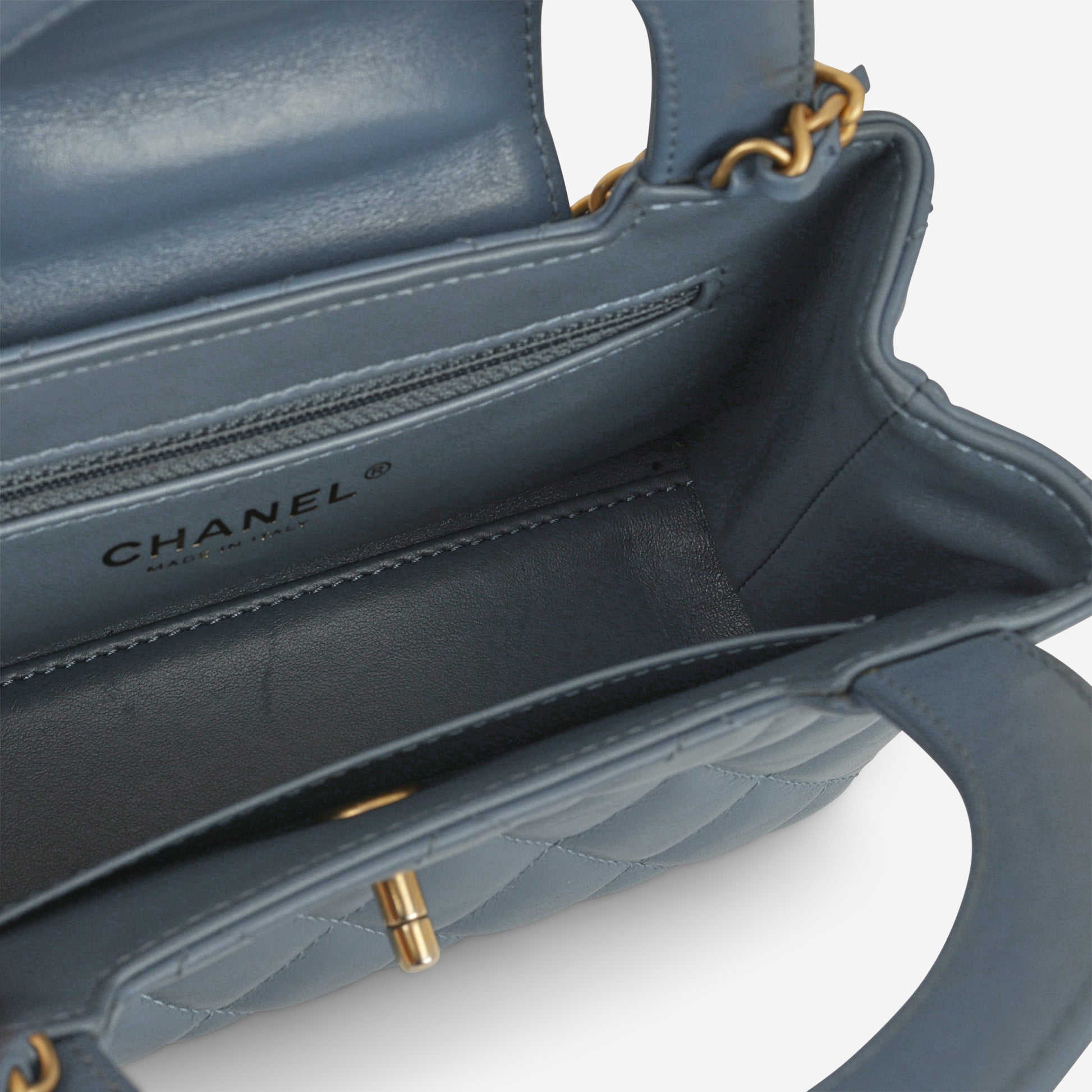 Chanel Small Kelly Re-Edition - Blue Lambskin | Gold Hardware - Bagista