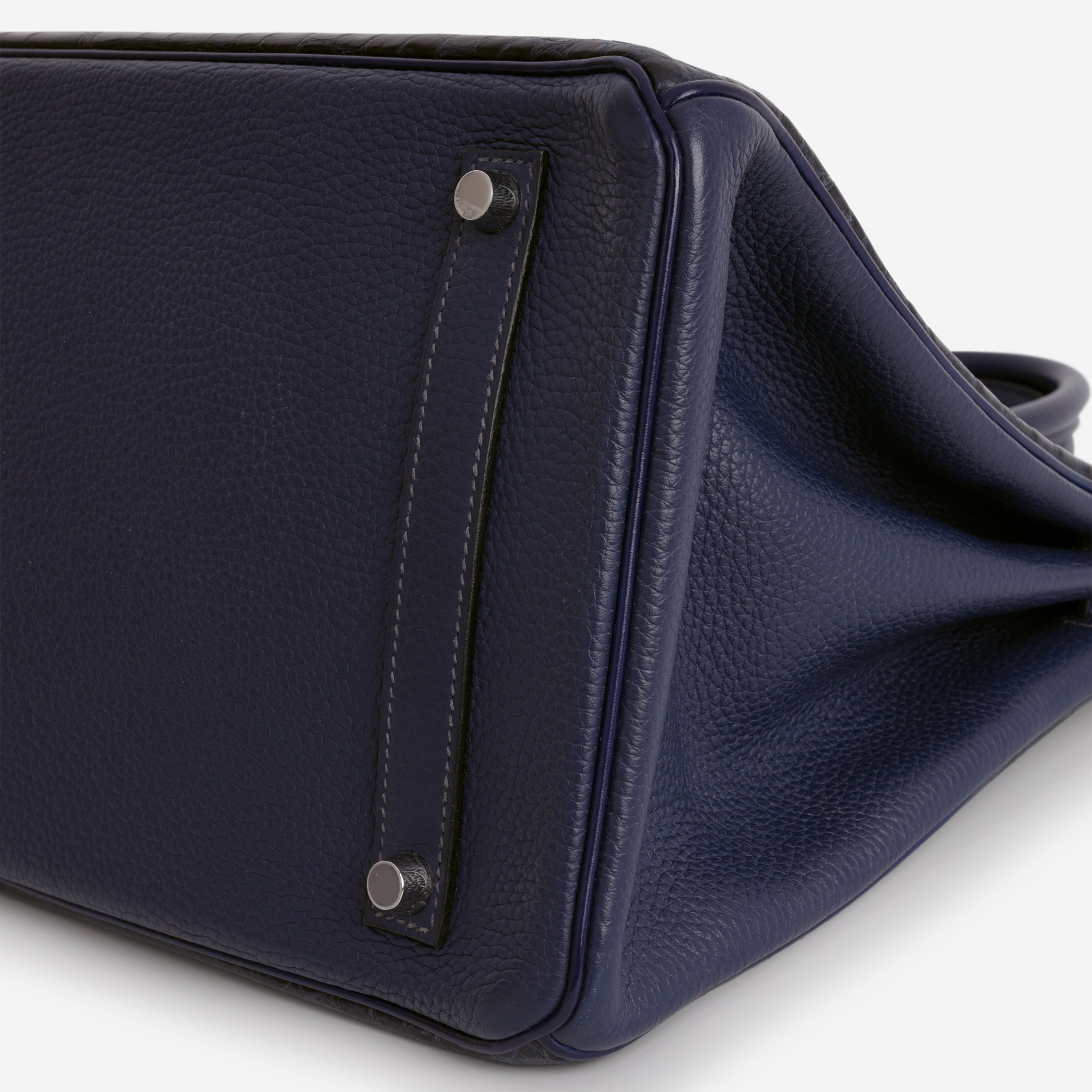 アクセサリー HERMES combination bungle Hermès Limited Editiont Birkin 35 Tri-Leather - Bleu Indigo / Bleu
