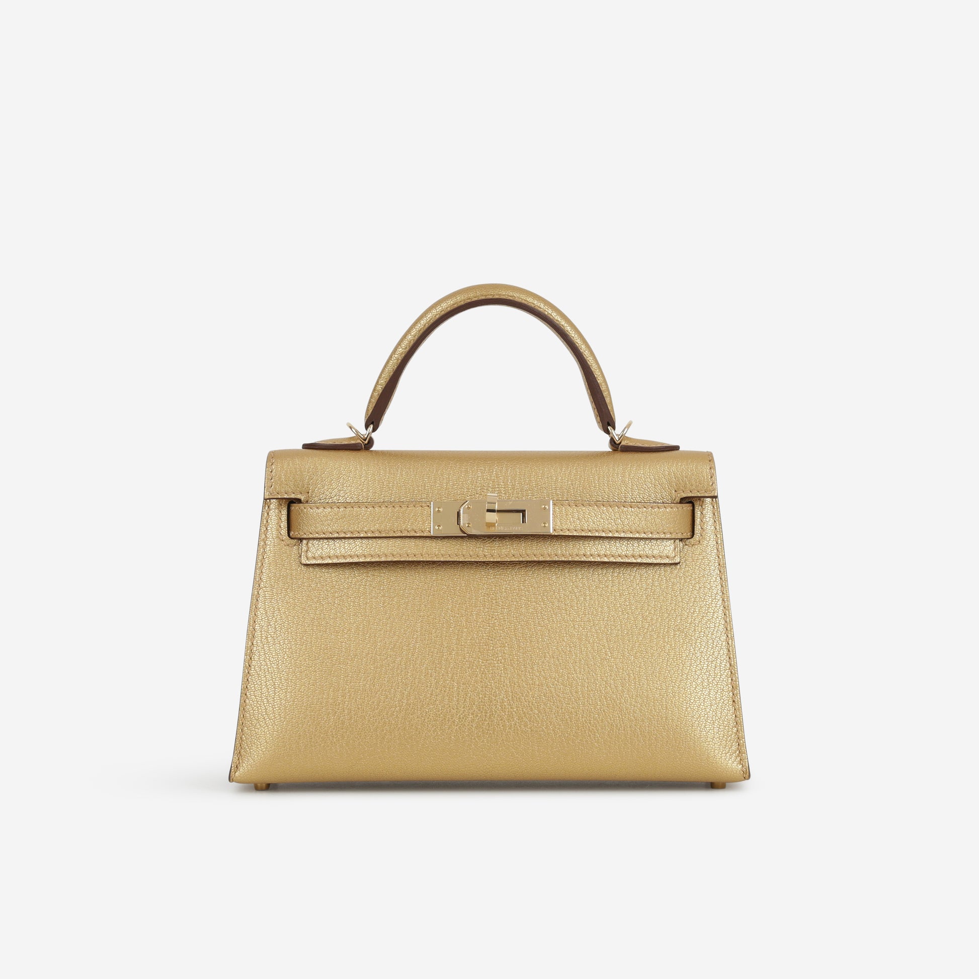Hermès Mini Kelly - Dore Chevre | Permabrass Hardware - Bagista