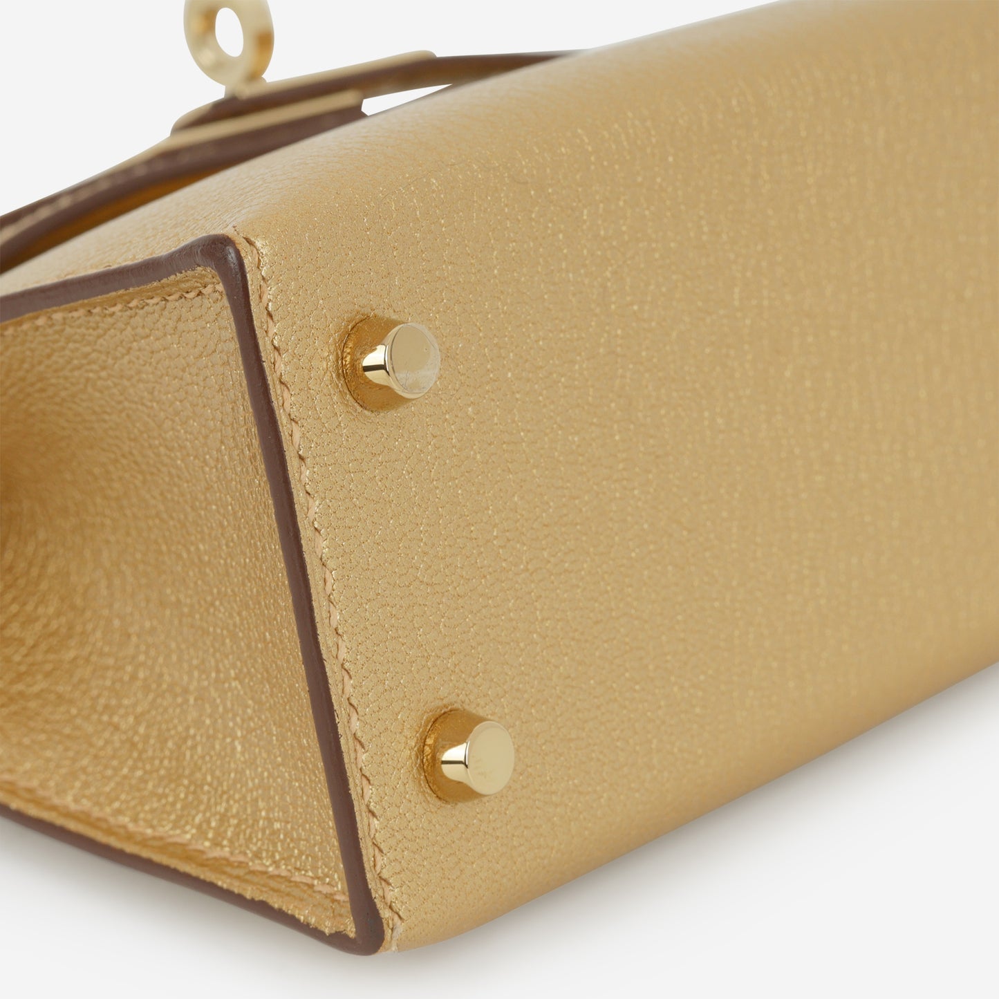 Hermès Mini Kelly - Dore Chevre | Permabrass Hardware - Bagista