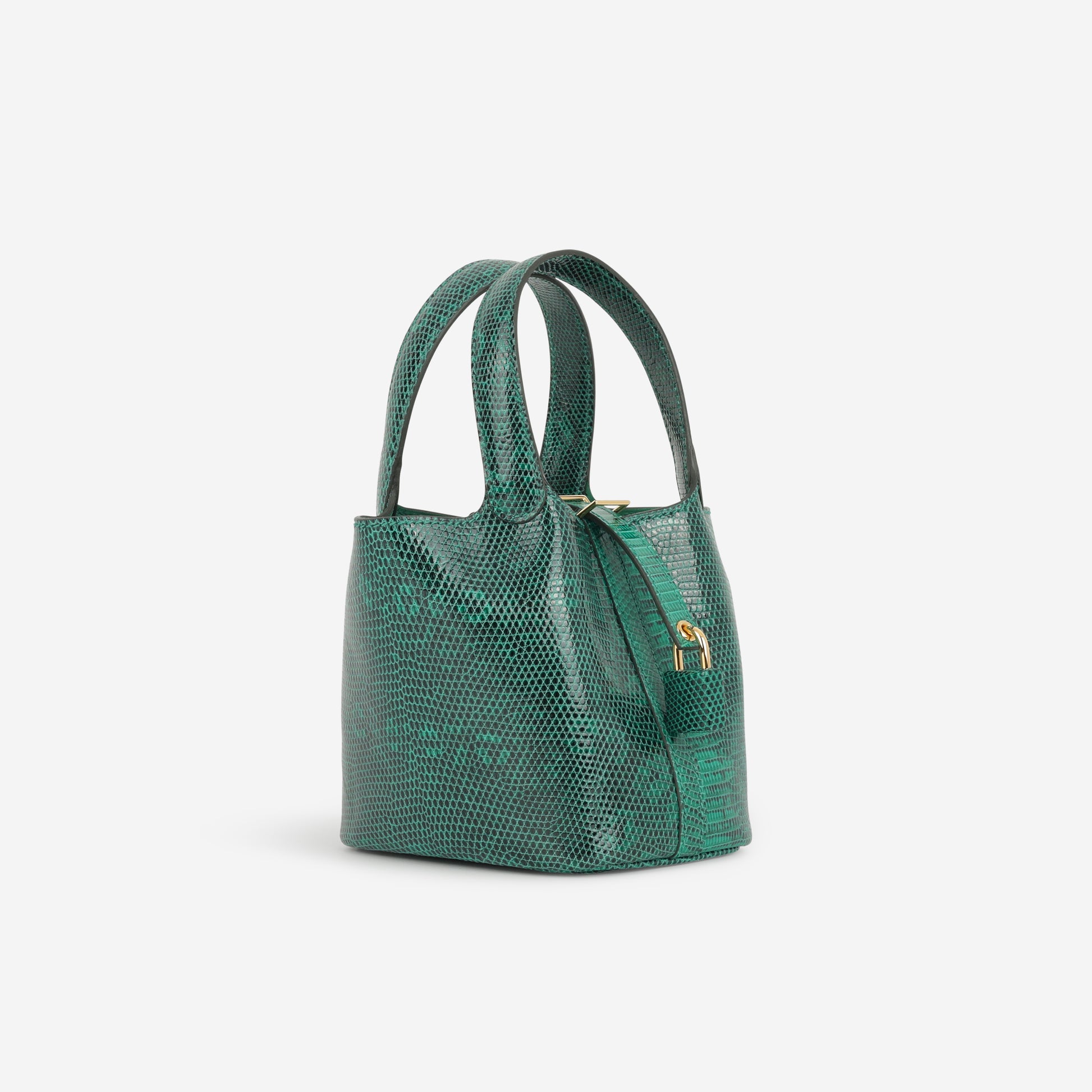 Hermès Micro Picotin 14 - Vert Vertigo Lizard | Gold Hardware - Bagista