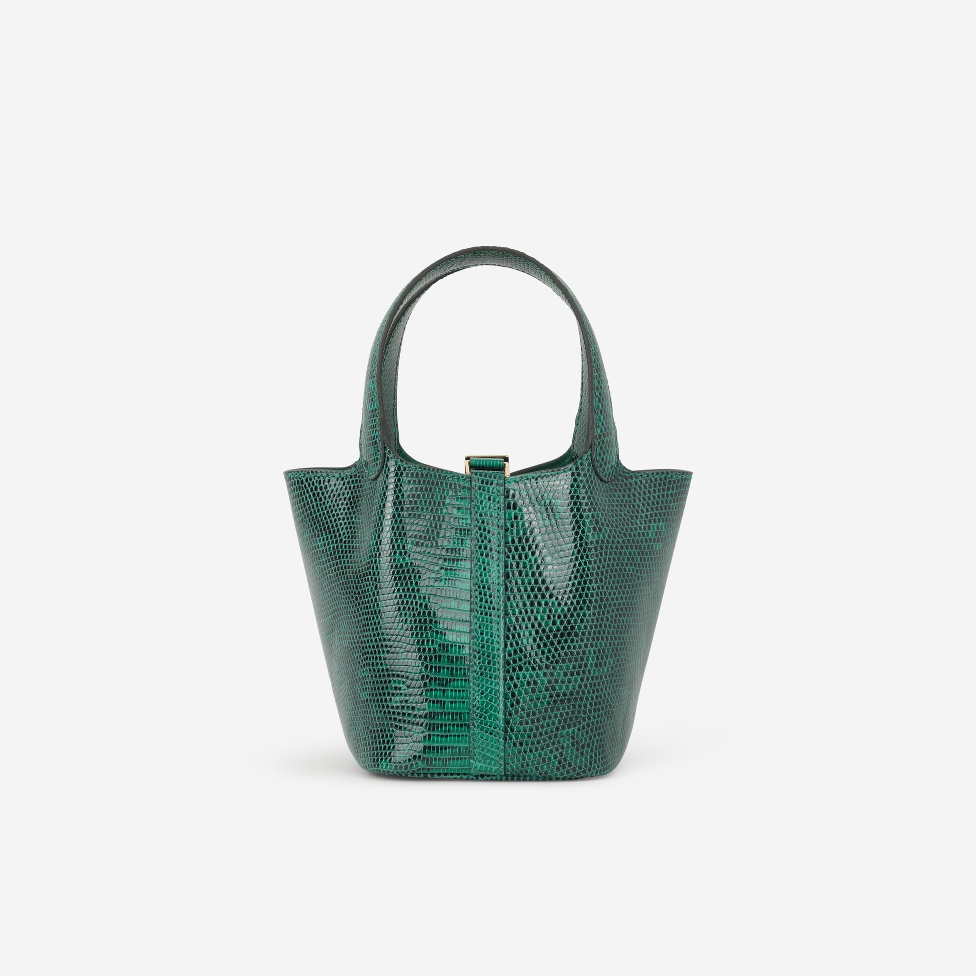 Hermès Micro Picotin 14 - Vert Vertigo Lizard | Gold Hardware - Bagista