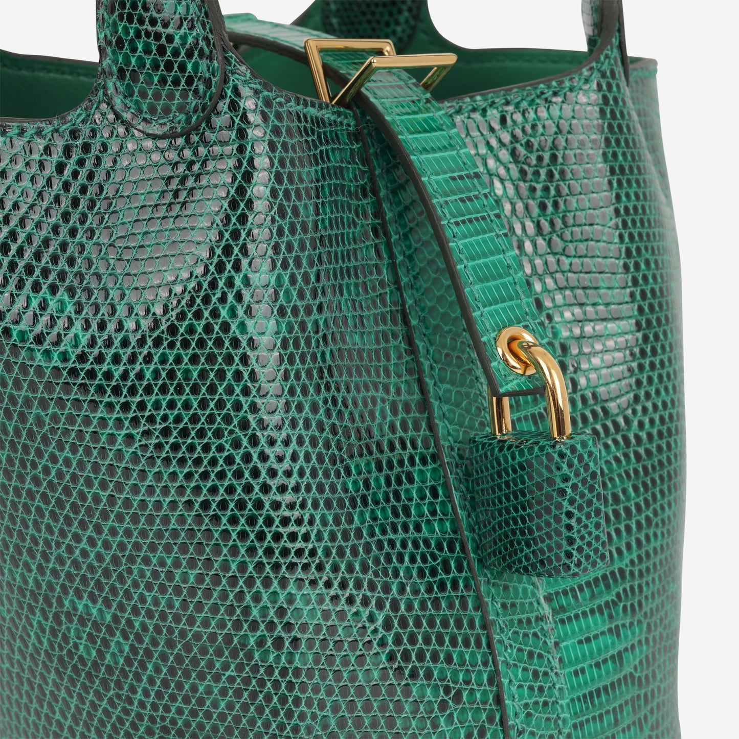 Hermès Micro Picotin 14 - Vert Vertigo Lizard | Gold Hardware - Bagista