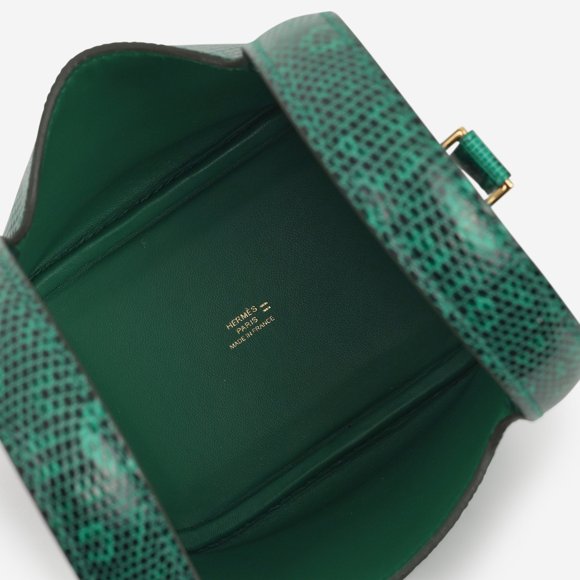 Hermès Micro Picotin 14 - Vert Vertigo Lizard | Gold Hardware - Bagista
