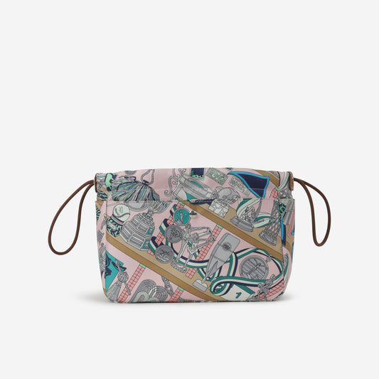 Hermès Fourbi 20 Les Trophees - Rose Darling / Gris Mouette / Fauve | Palladium Hardware