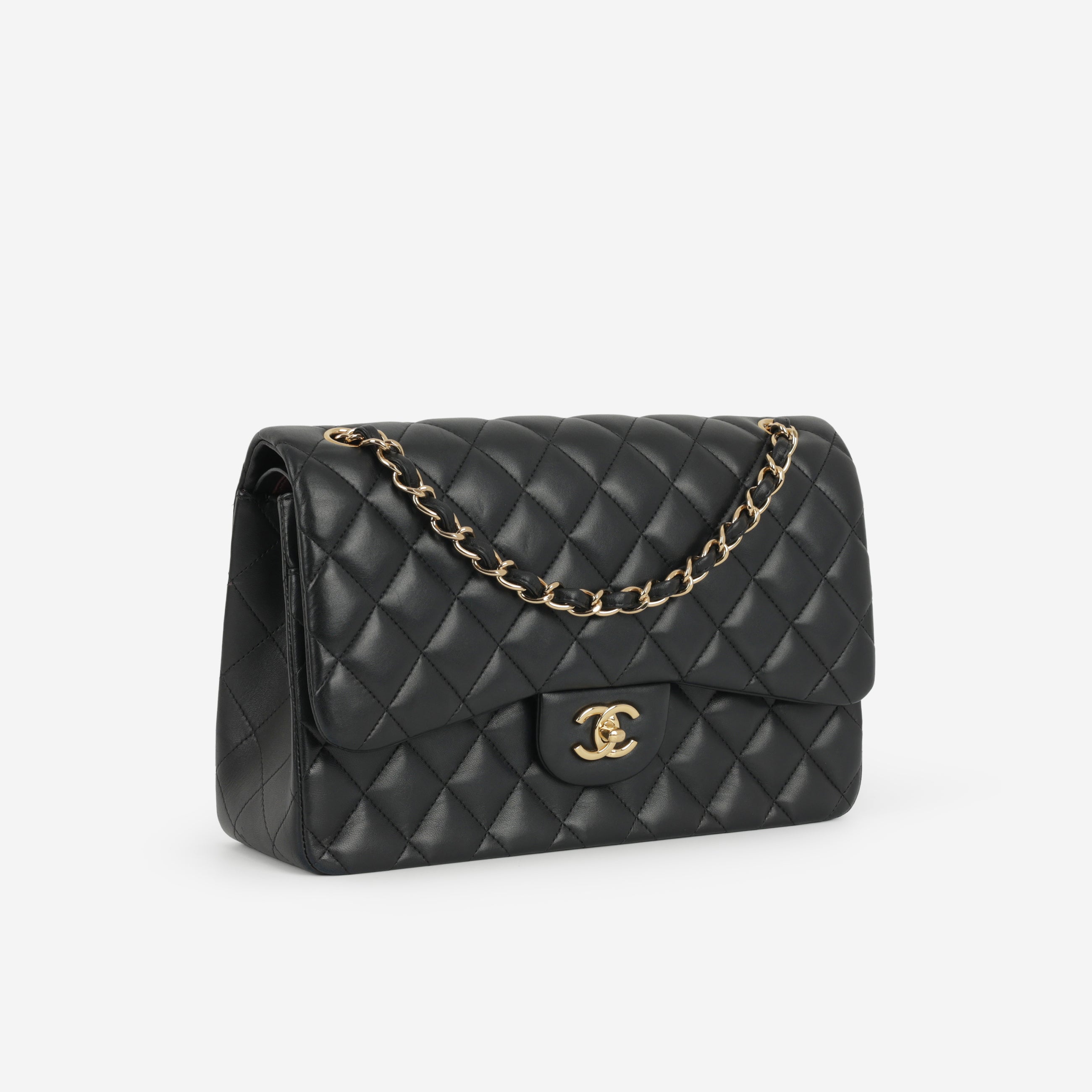 Chanel Jumbo Classic Double Flap Black Lambskin | Pre-Loved