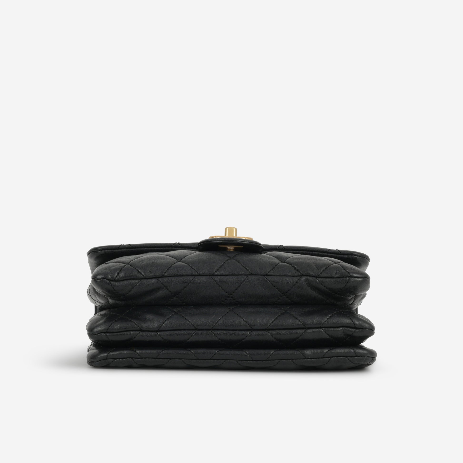 Chanel Small All Slide Adjustable Chain Flap - Black Lambskin | Gold Hardware - Bagista