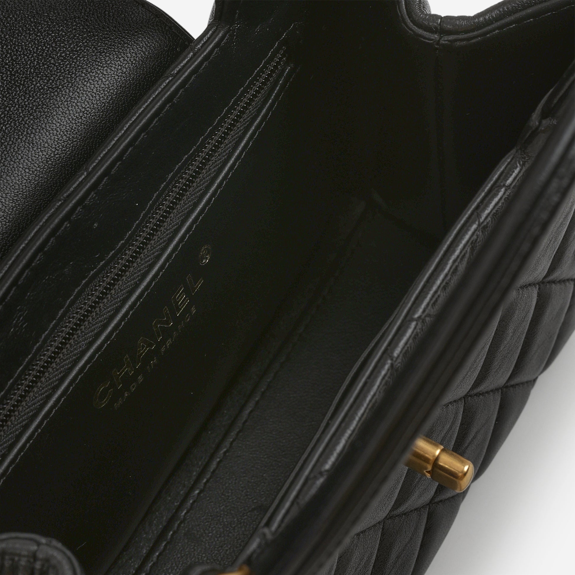 Chanel Small Kelly Re-Edition - Black Lambskin | Gold Hardware - Bagista