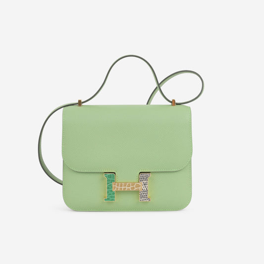 Hermès Constance 18 - Vert Crique Epsom / Alligator / Lizard | Gold Hardware
