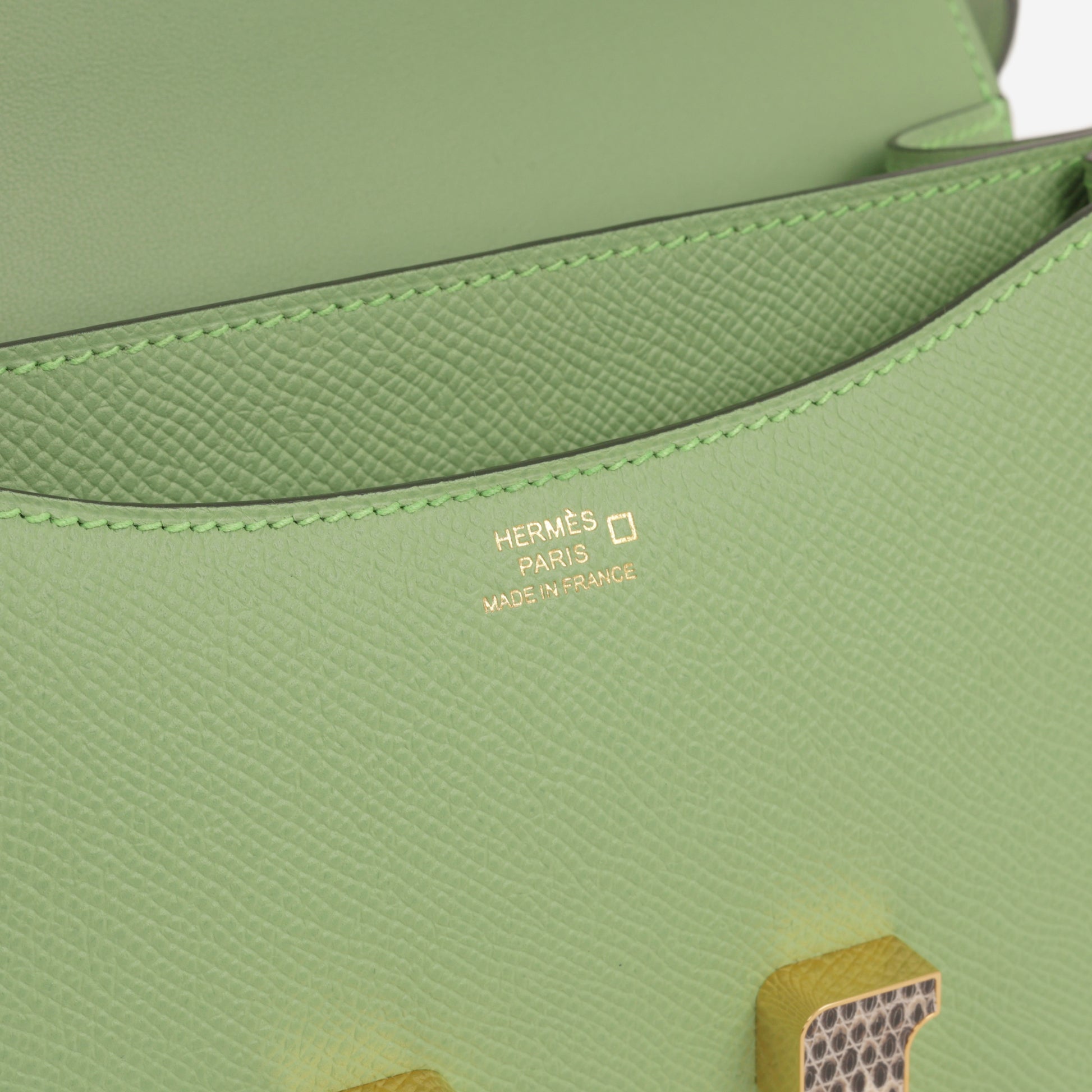 Hermès Constance 18 - Vert Crique Epsom / Alligator / Lizard | Gold Hardware - Bagista