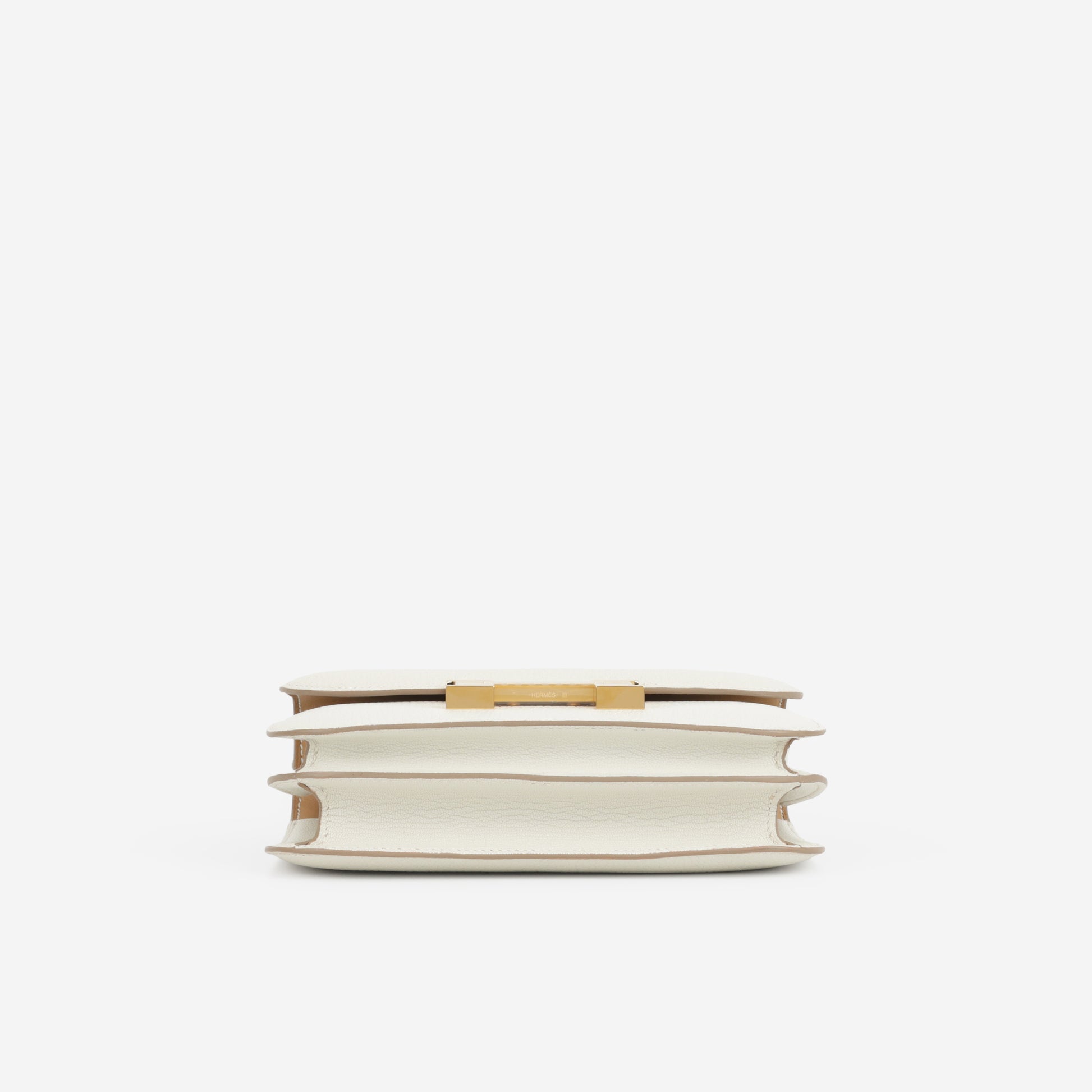 Hermès Verso Constance 18 - Mushroom Chevre Mysore / Biscuit Interior | Gold Hardware - Bagista