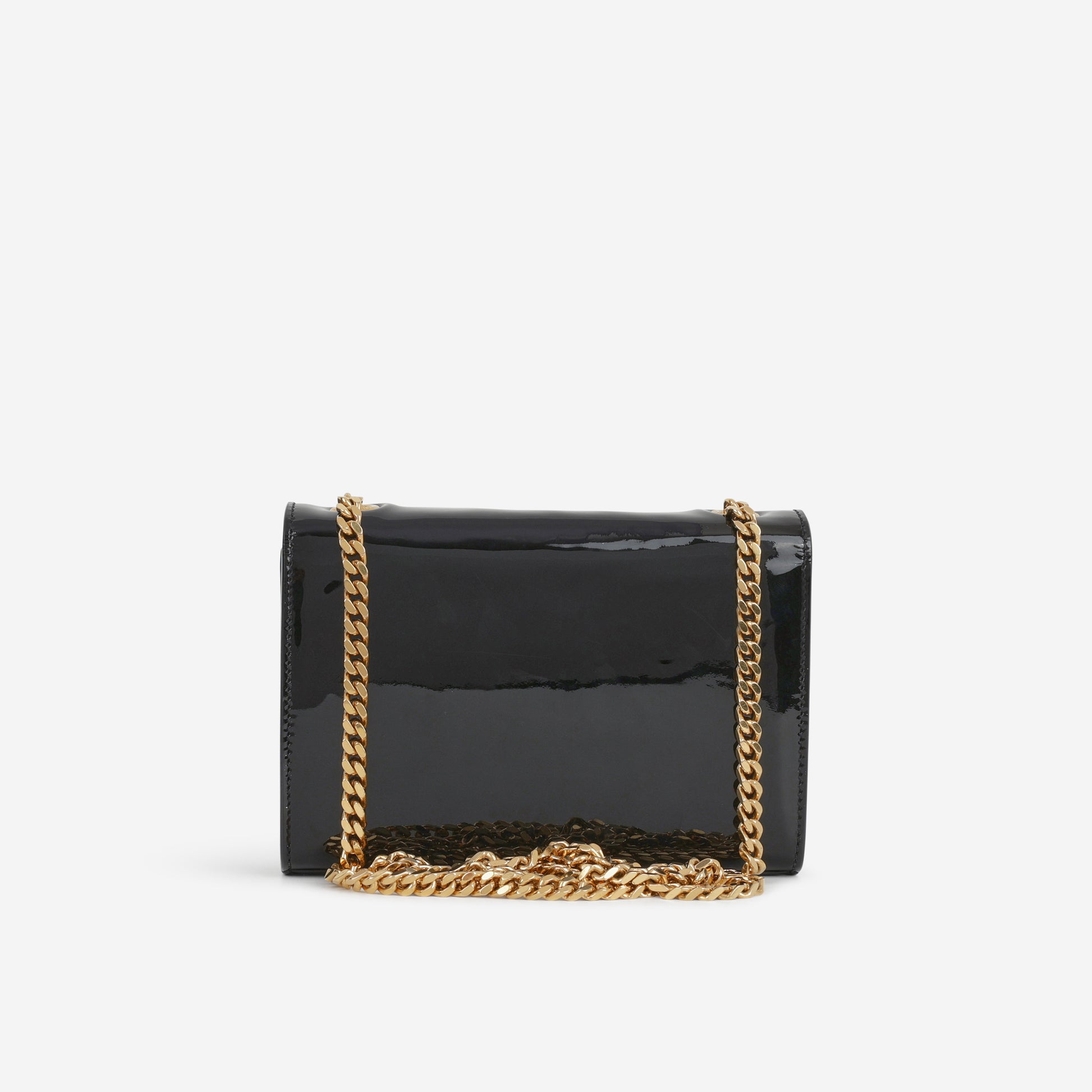 Mini Kate Tassel - Black Patent | Gold Hardware - Bagista