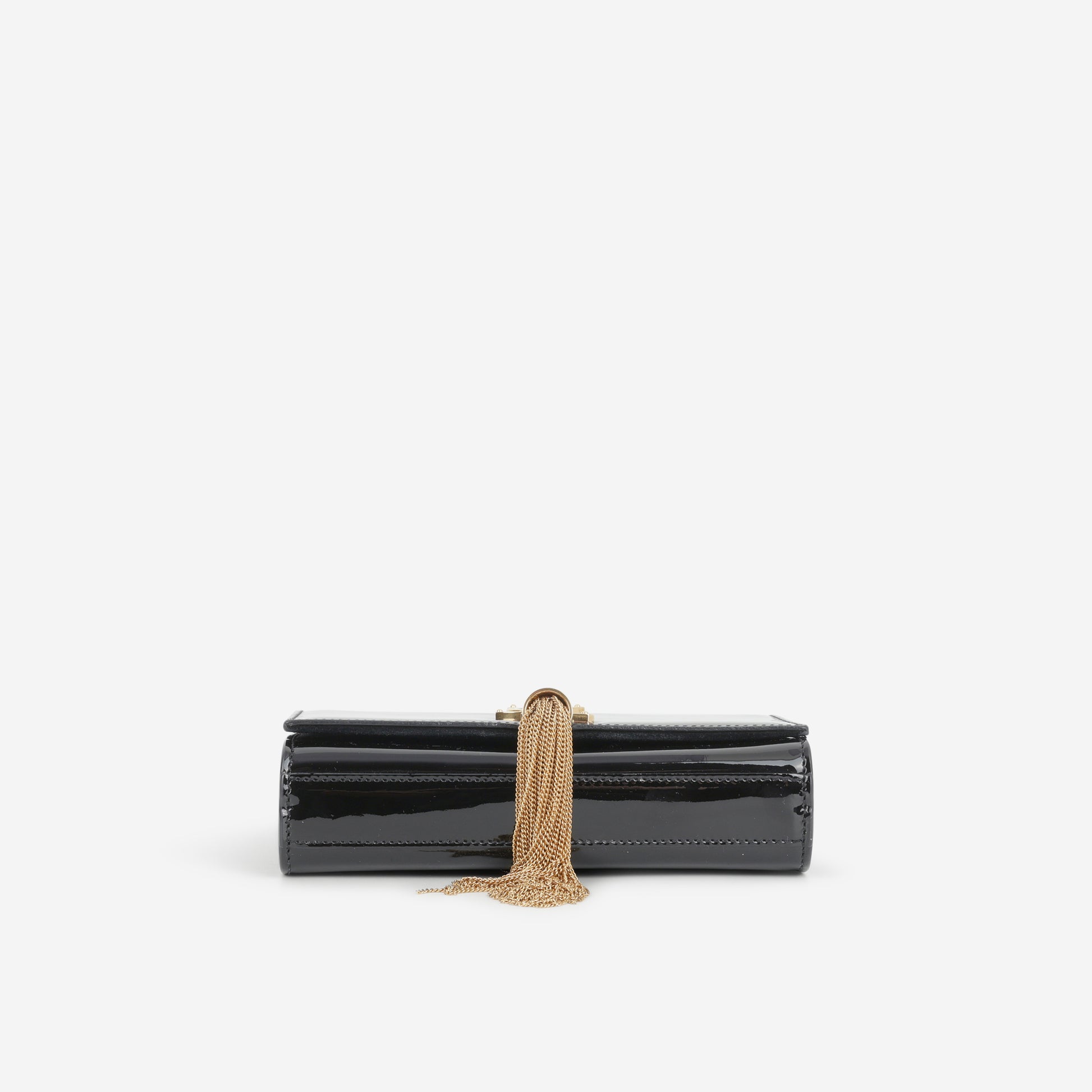 Mini Kate Tassel - Black Patent | Gold Hardware - Bagista
