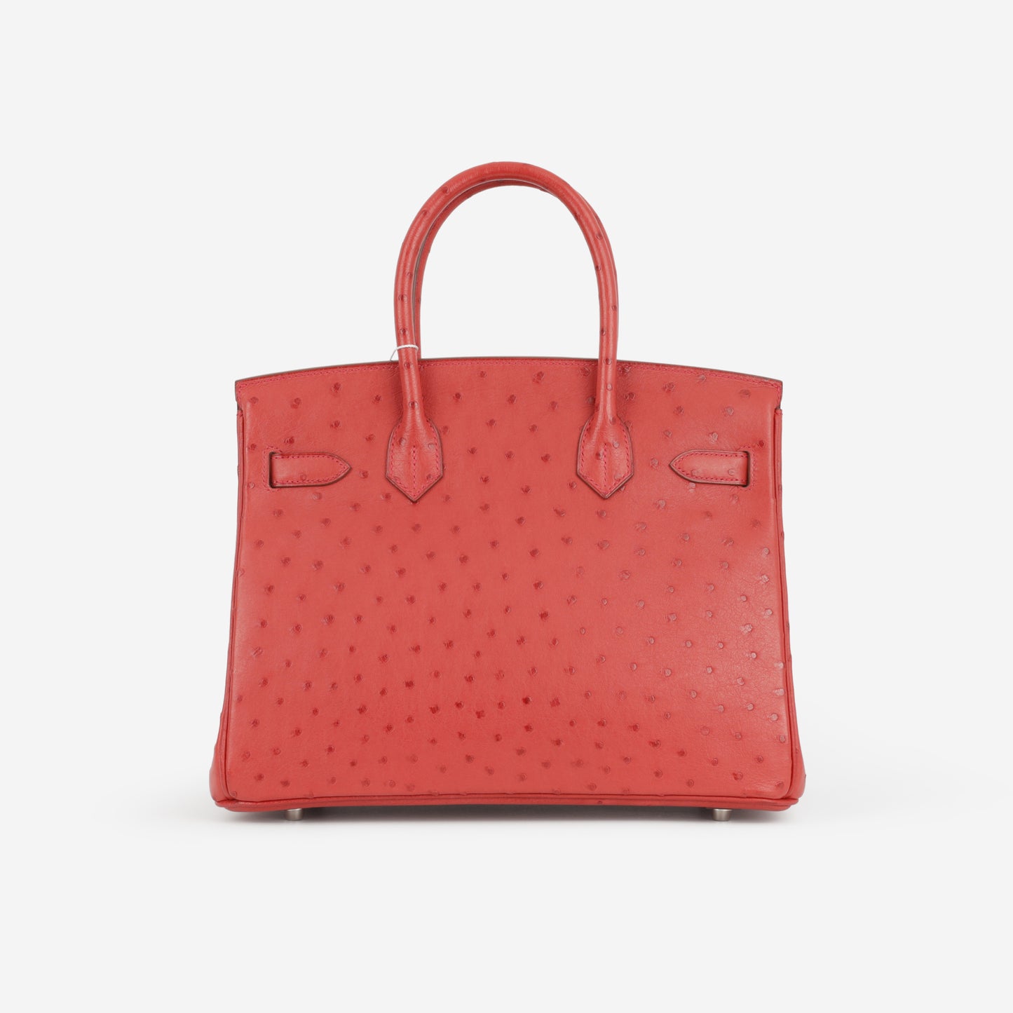 Hermès Birkin 30 - Rouge Vif Ostrich | Palladium Hardware