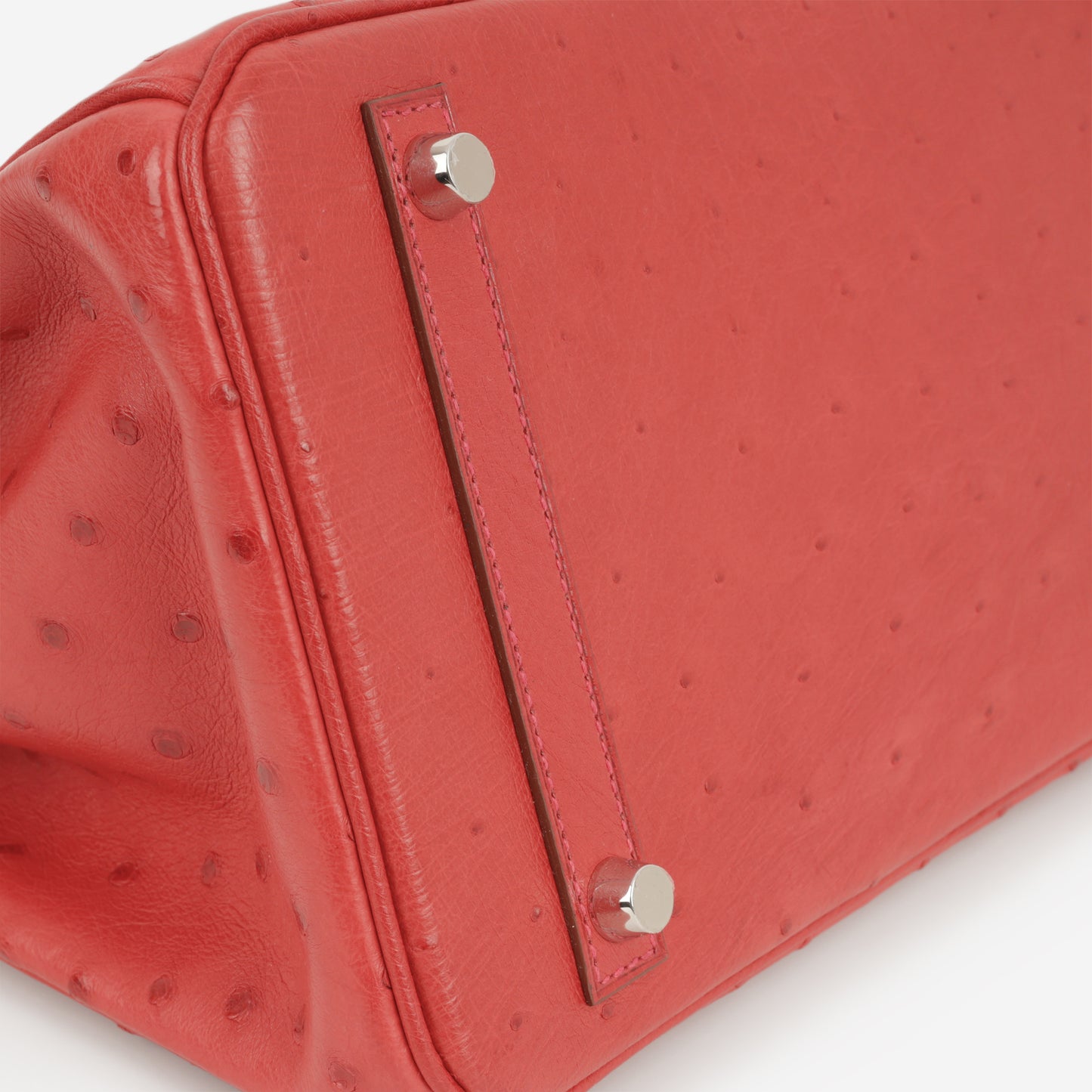 Hermès Birkin 30 - Rouge Vif Ostrich | Palladium Hardware