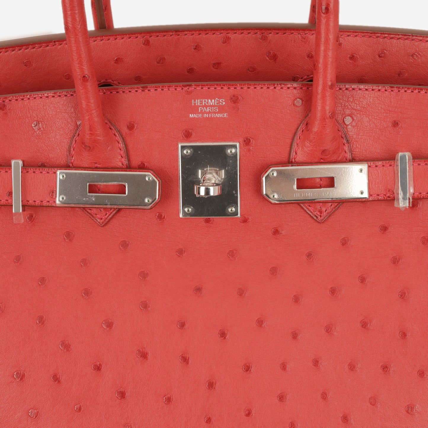 Hermès Birkin 30 - Rouge Vif Ostrich | Palladium Hardware