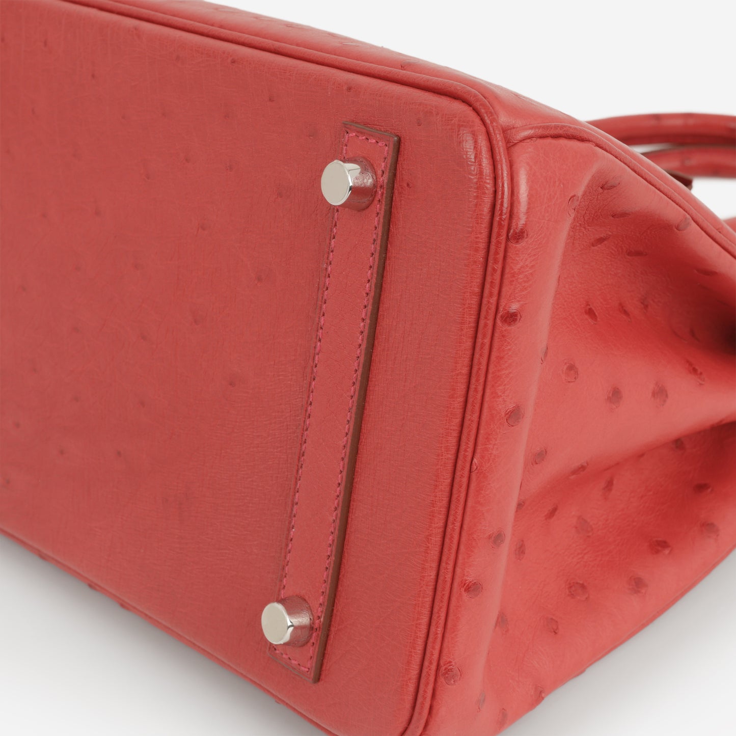 Hermès Birkin 30 - Rouge Vif Ostrich | Palladium Hardware