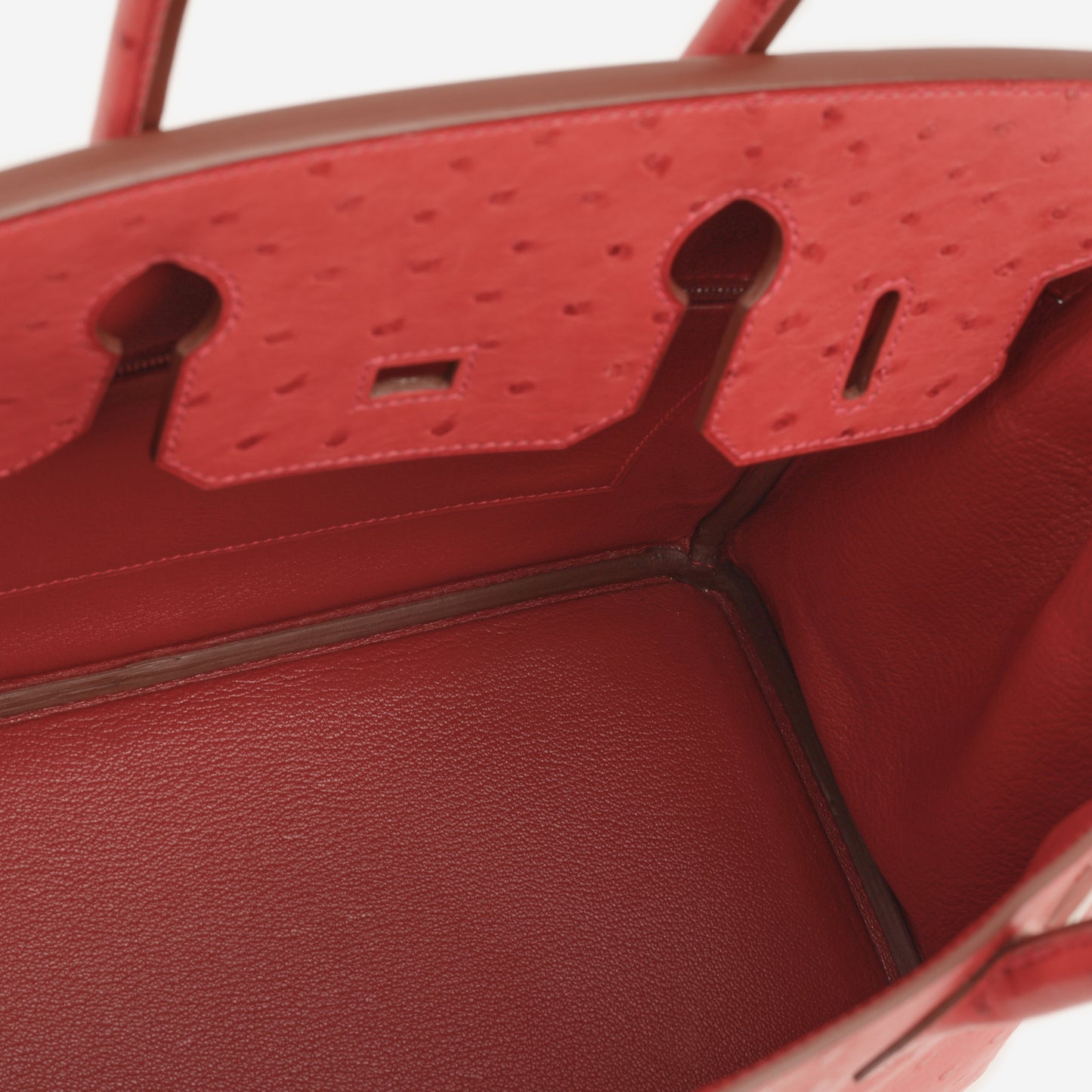 Hermès Birkin 30 - Rouge Vif Ostrich | Palladium Hardware