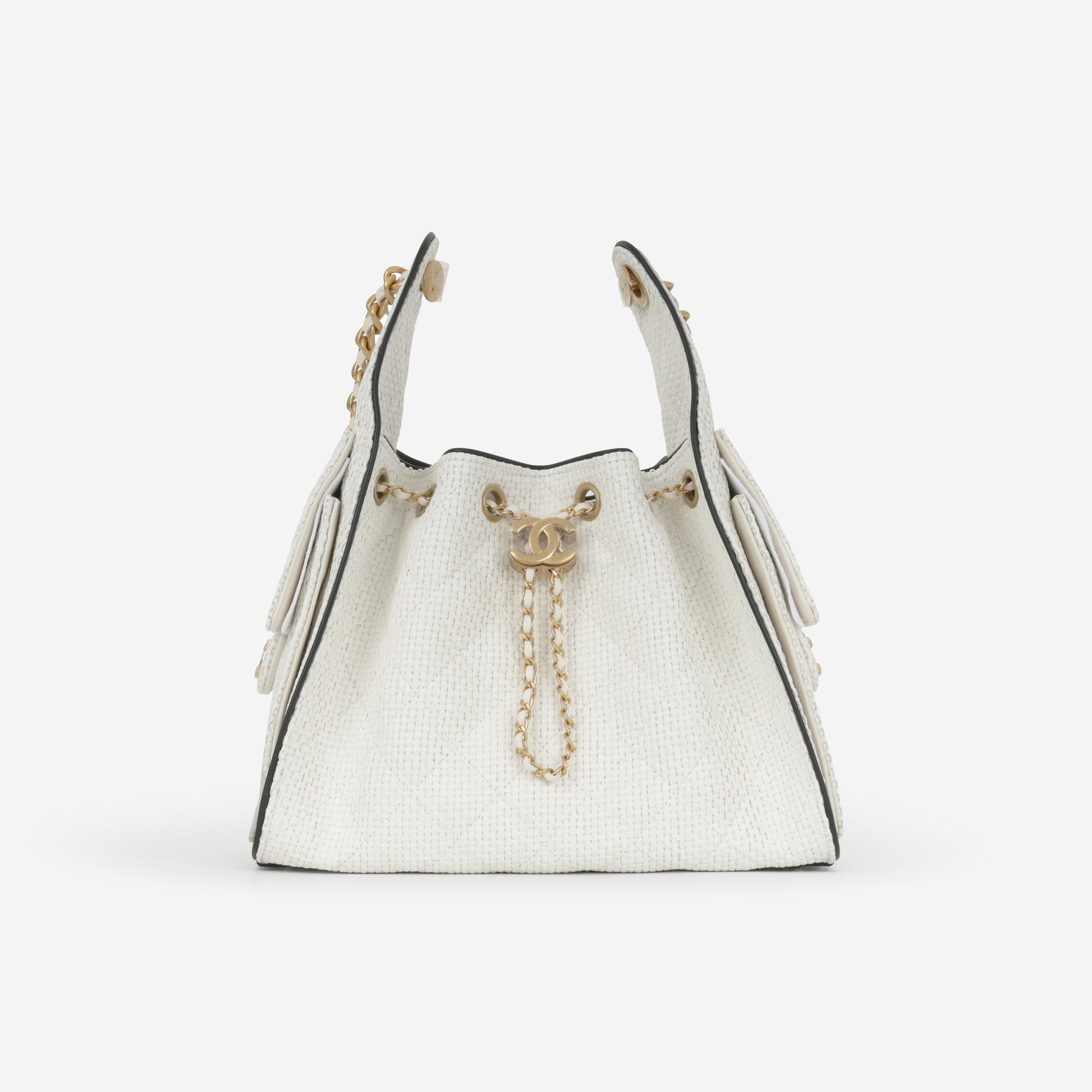 Chanel Small 25 Hobo - White Braided Raffia | Gold Hardware - Bagista