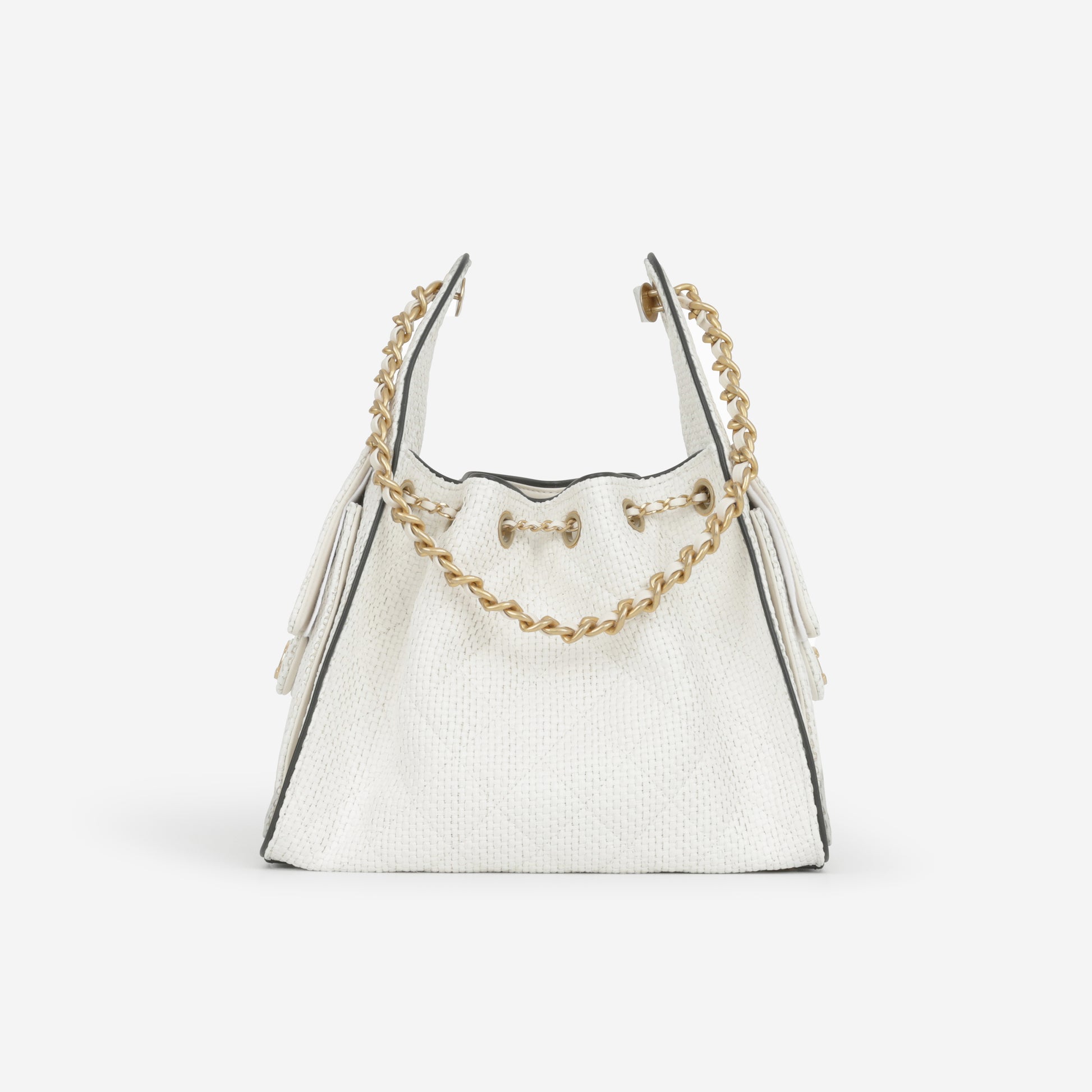 Chanel Small 25 Hobo - White Braided Raffia | Gold Hardware - Bagista