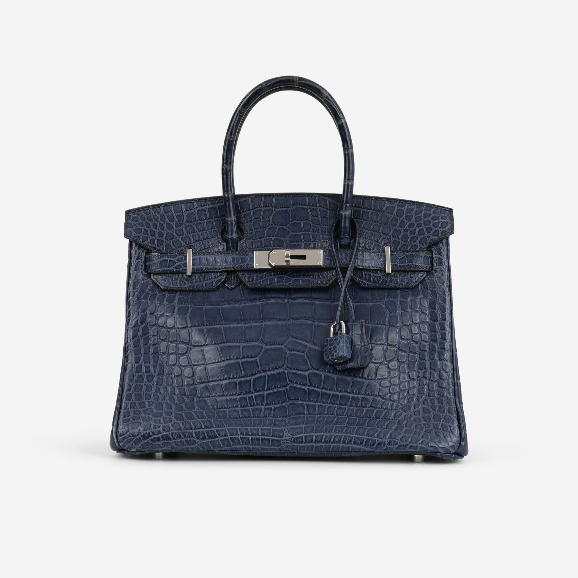 Hermès Birkin 30 - Bleu De Malte Alligator | Palladium Hardware - Bagista