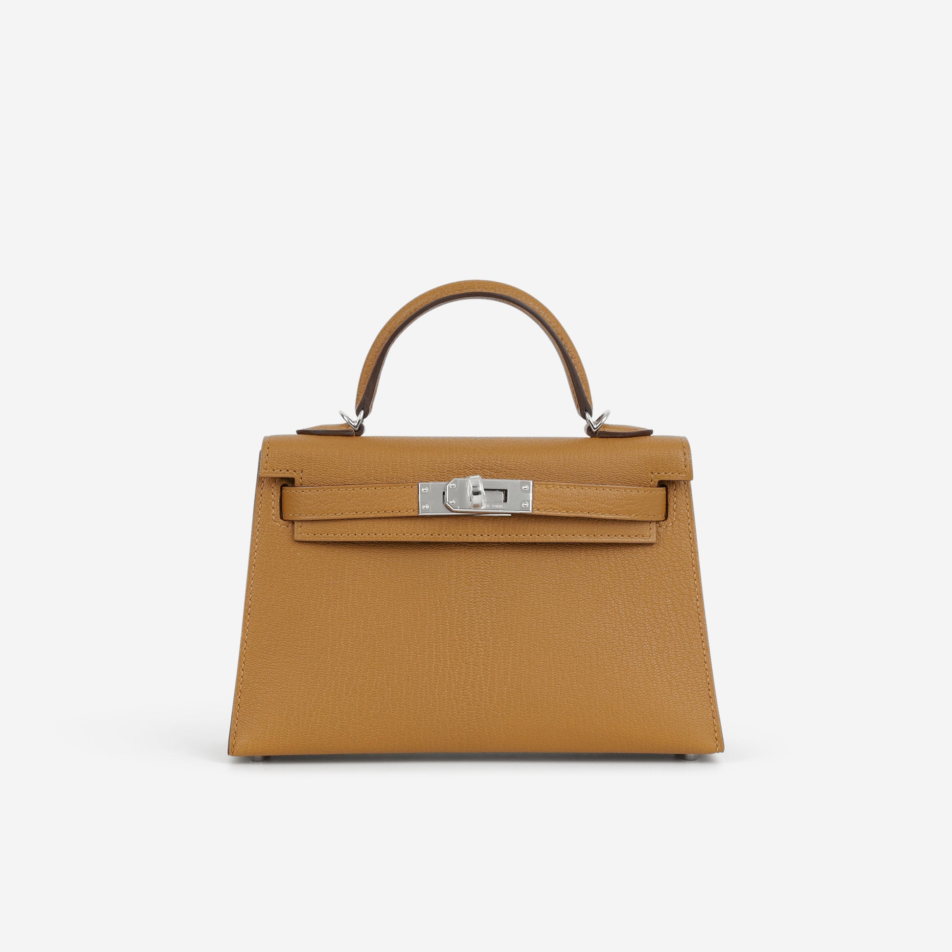 Hermès Verso Mini Kelly - Caramel Chevre / Cacao Interior | Palladium Hardware - Bagista