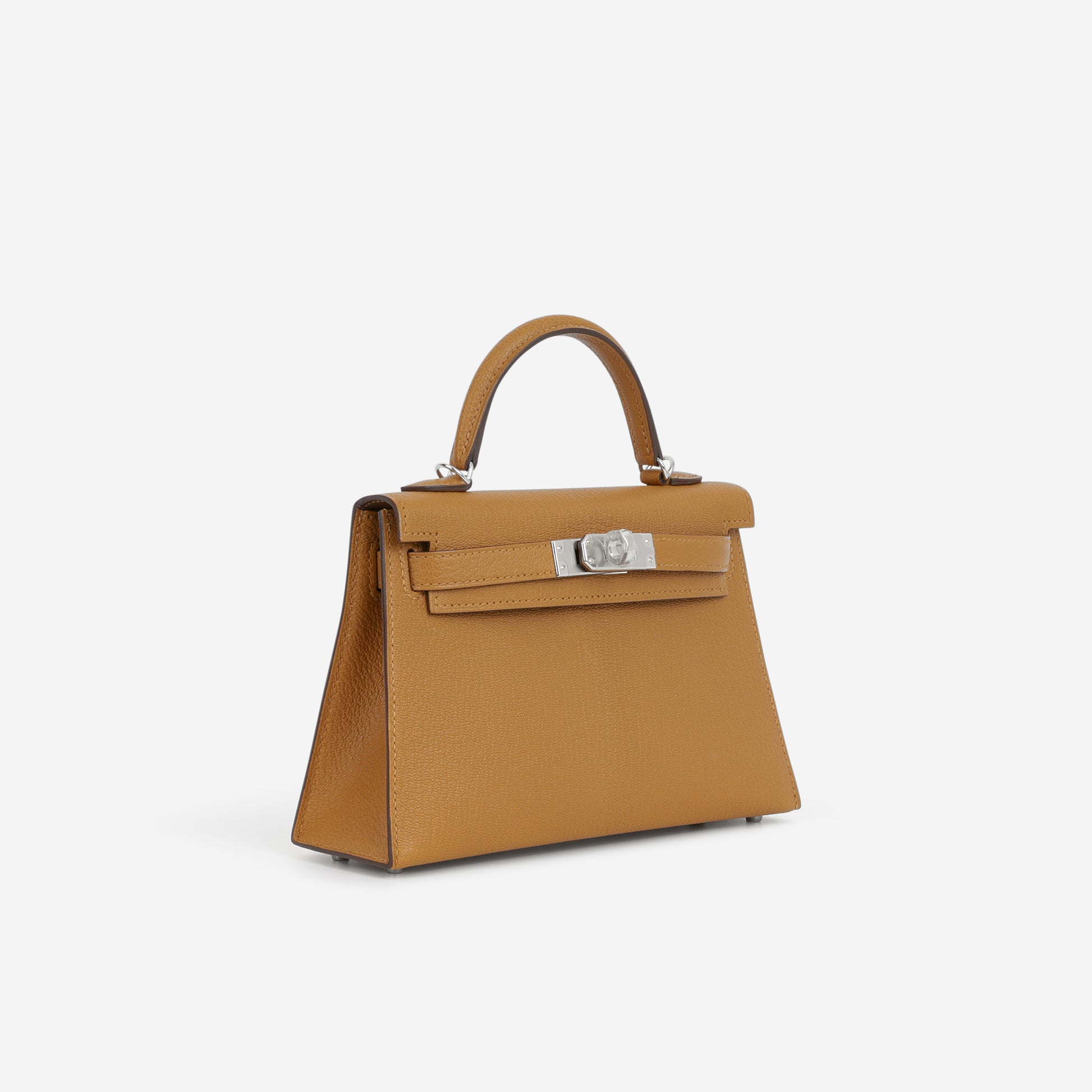 Hermès Verso Mini Kelly - Caramel Chevre / Cacao Interior | Palladium Hardware - Bagista