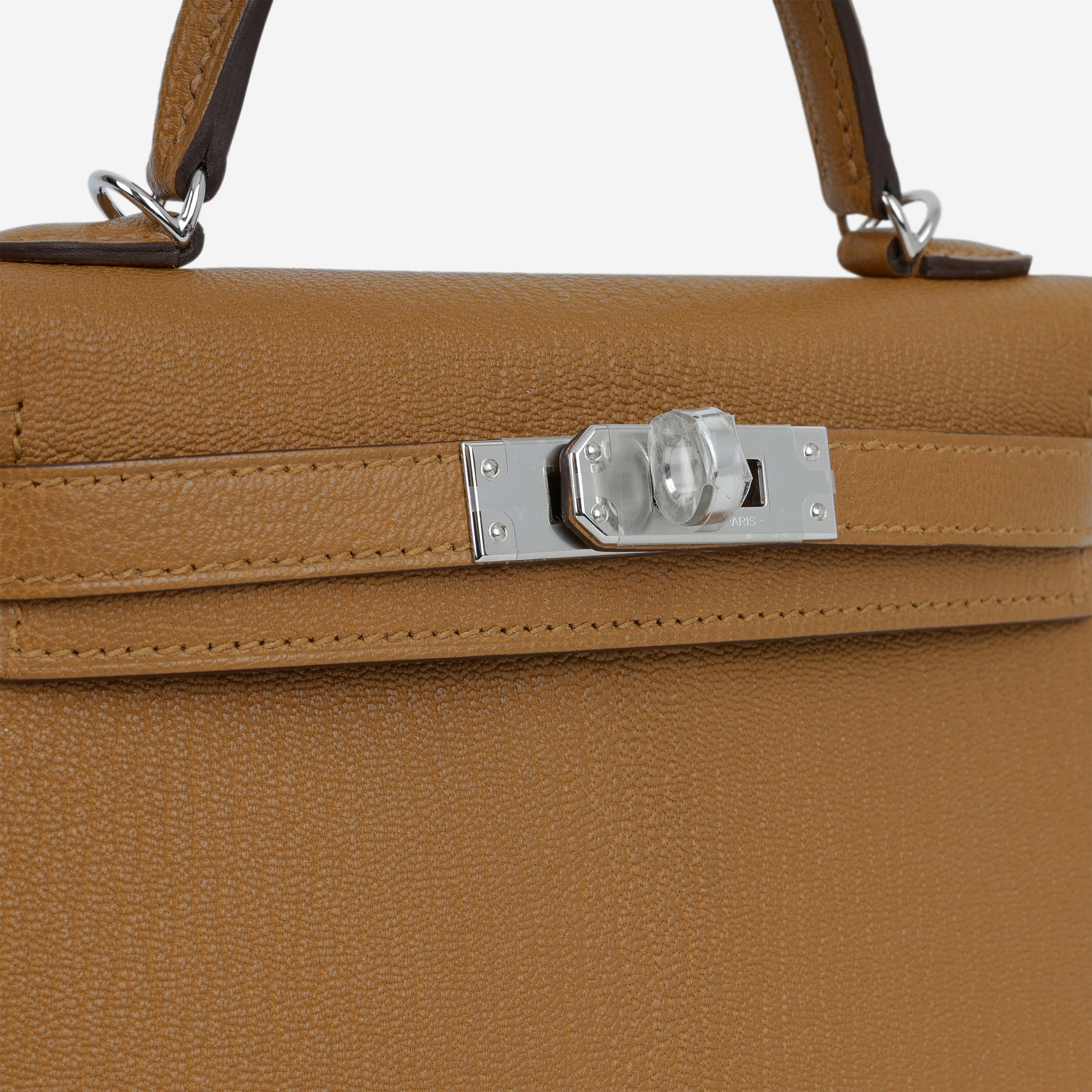 Hermès Verso Mini Kelly - Caramel Chevre / Cacao Interior | Palladium Hardware - Bagista