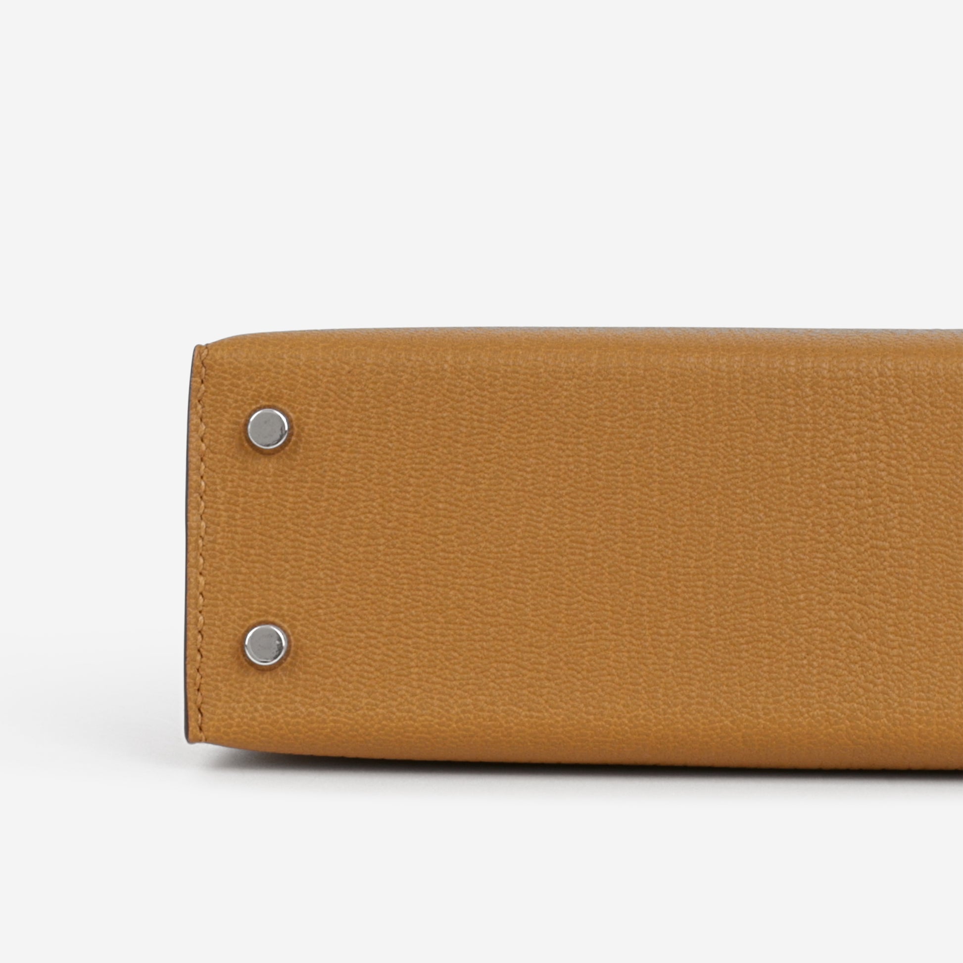 Hermès Verso Mini Kelly - Caramel Chevre / Cacao Interior | Palladium Hardware - Bagista