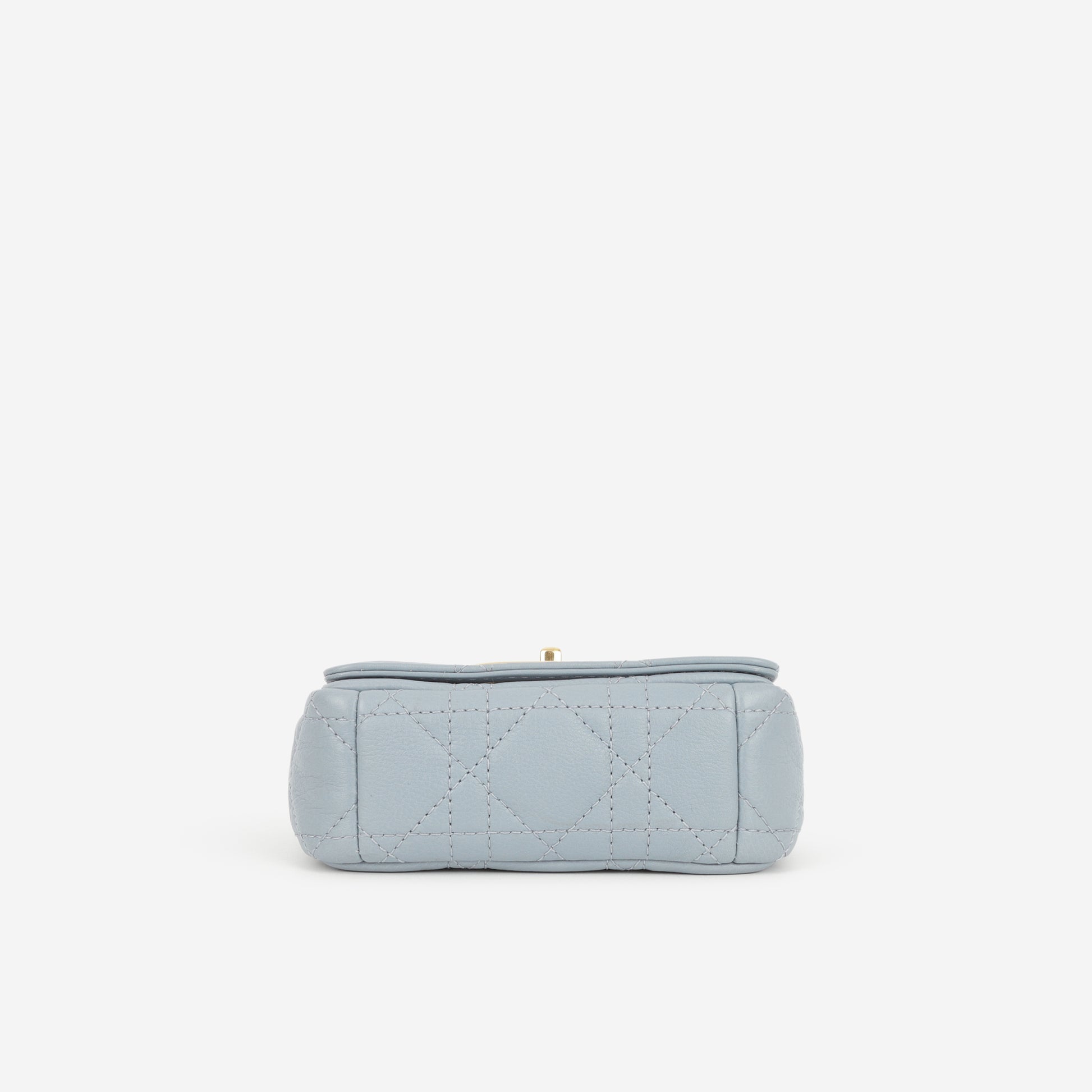 Dior Micro Caro Bag - Stone Grey Calfskin | Gold Hardware - Bagista