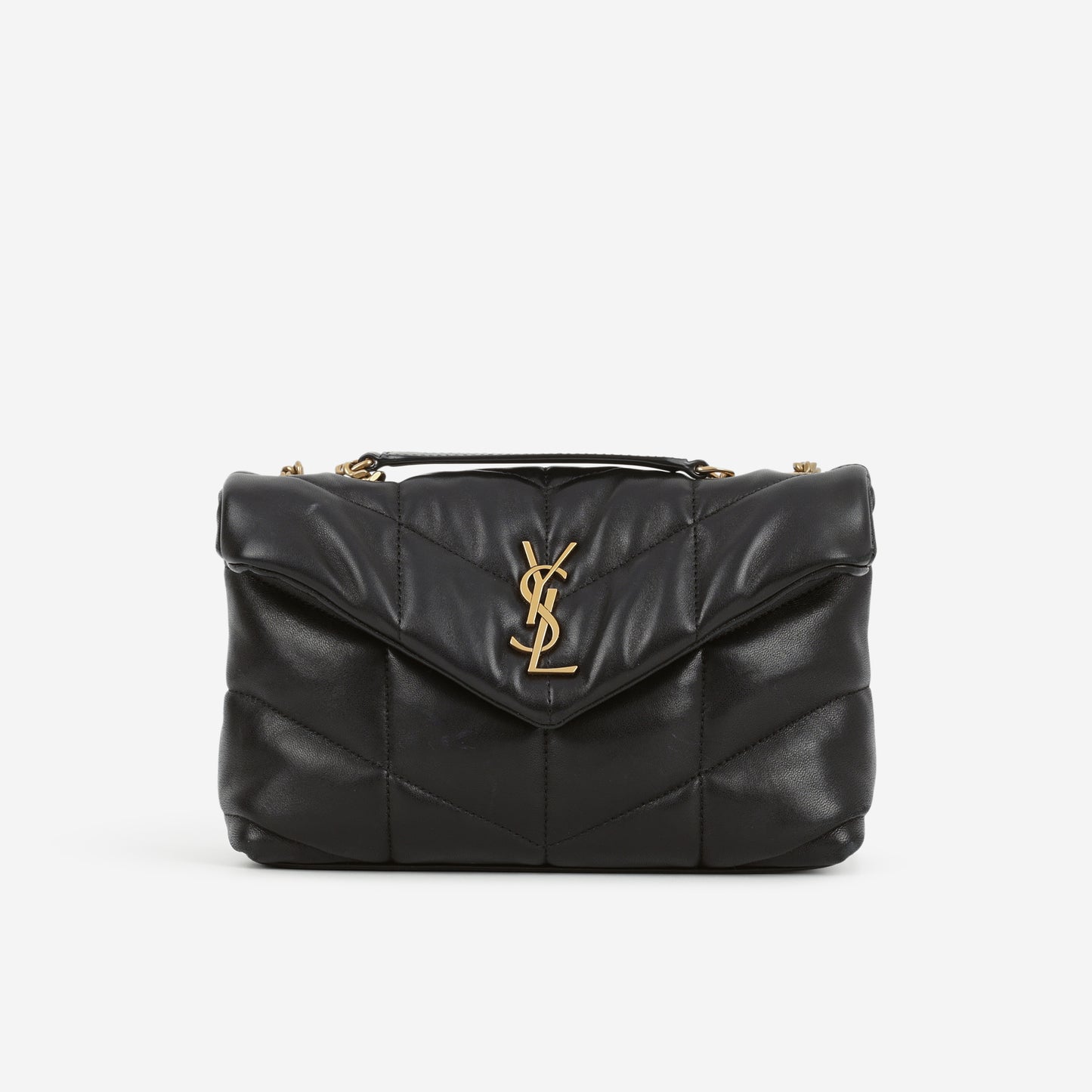 Saint Laurent Toy Lou Puffer - Black Lambskin | Gold Hardware