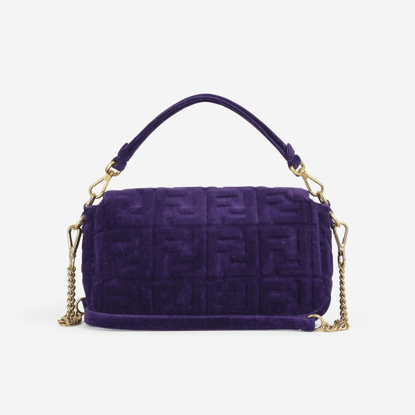 Fendi Medium Baguette - Purple Velvet | Gold Hardware - Bagista