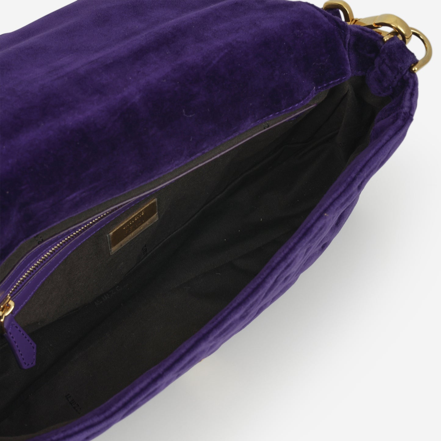 Fendi Medium Baguette - Purple Velvet | Gold Hardware - Bagista