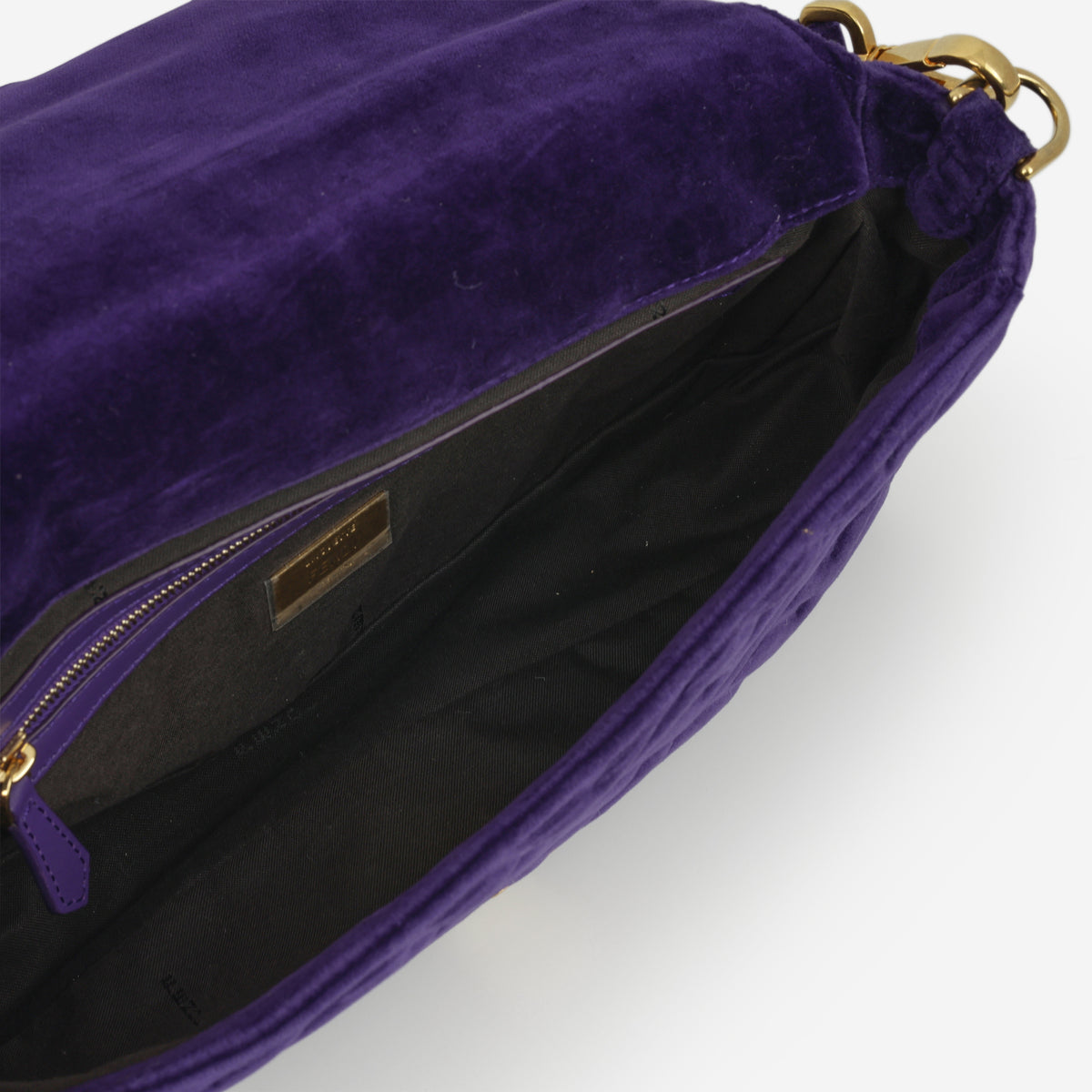 Fendi Medium Baguette - Purple Velvet | Gold Hardware