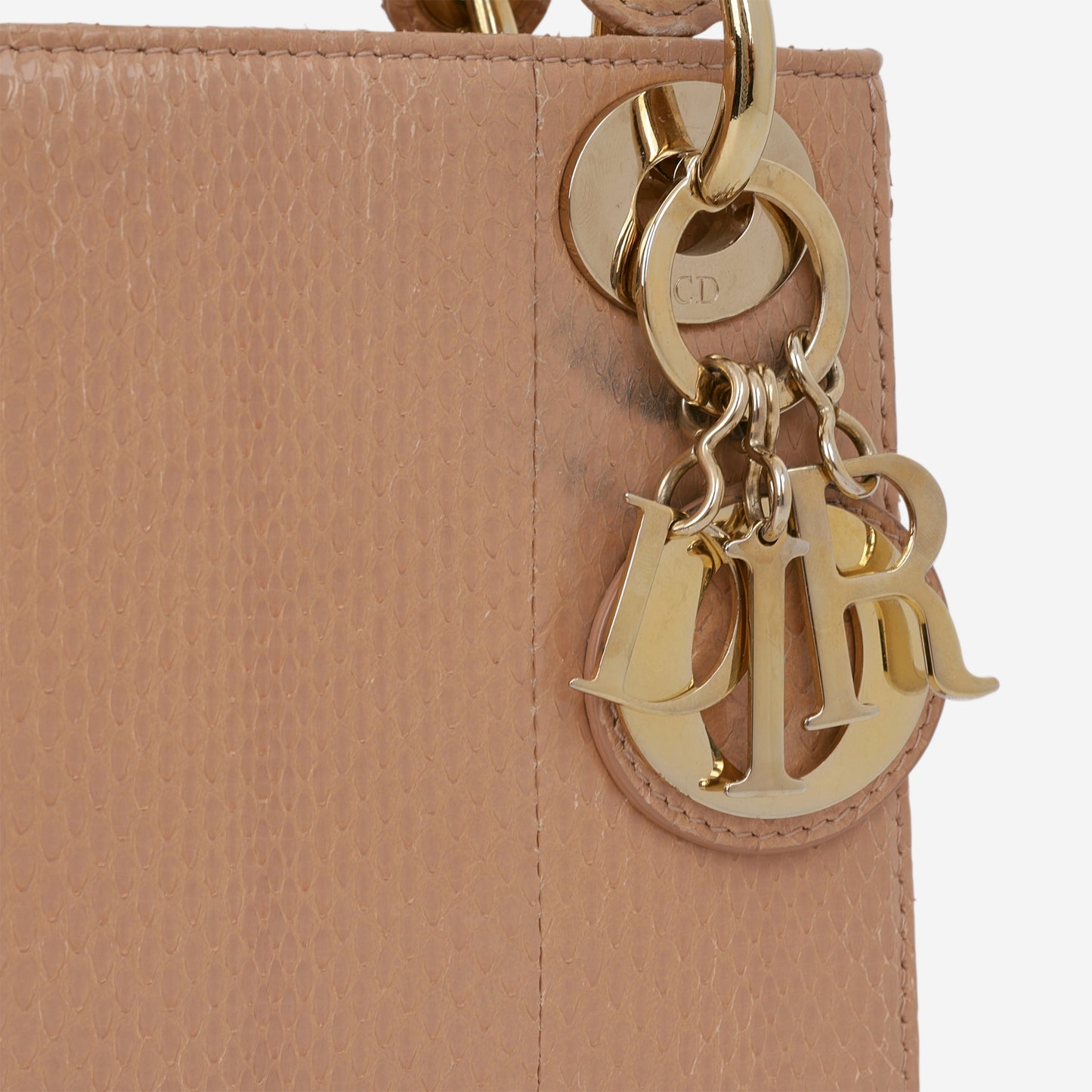 Dior Mini Lady Dior - Nude Snakeskin | Champagne Gold Hardware