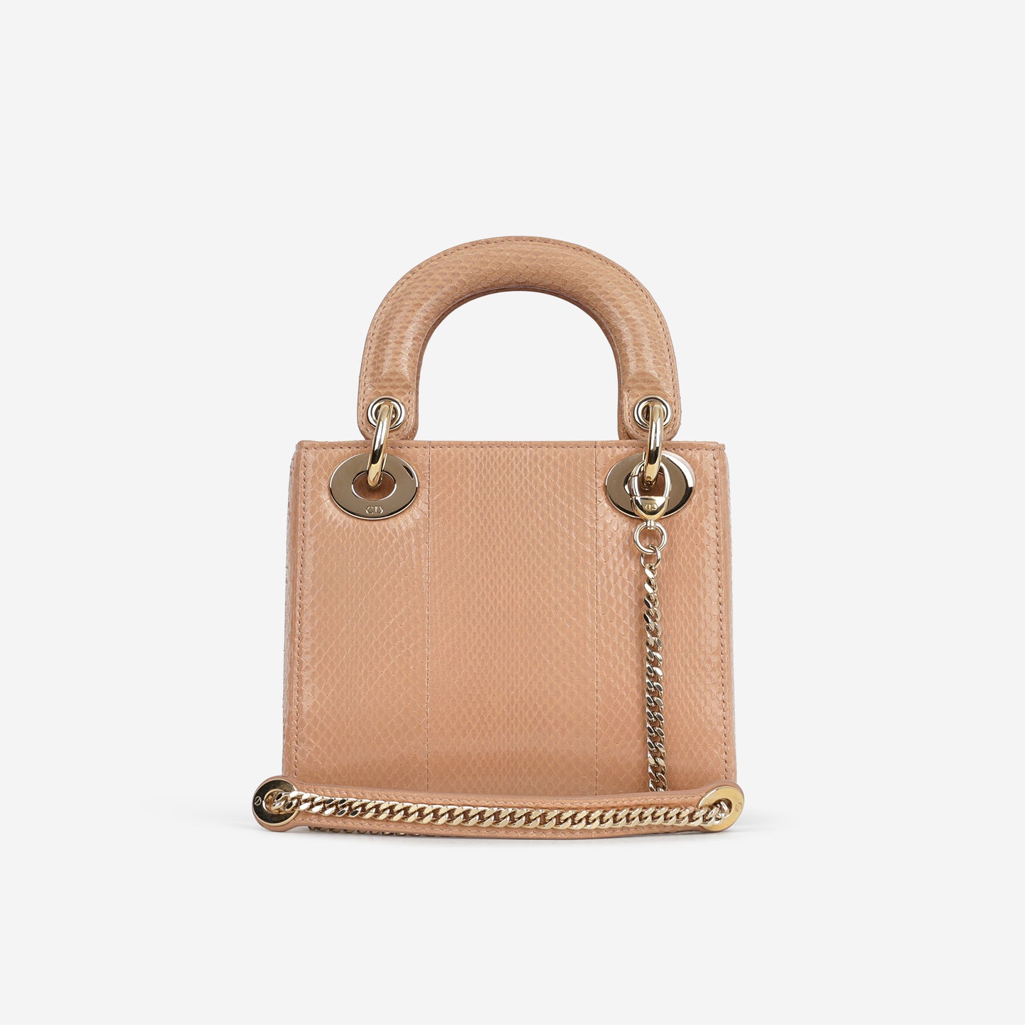 Dior Mini Lady Dior - Nude Snakeskin | Champagne Gold Hardware