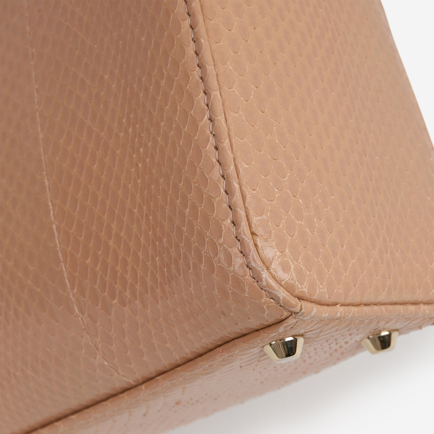 Dior Mini Lady Dior - Nude Snakeskin | Champagne Gold Hardware