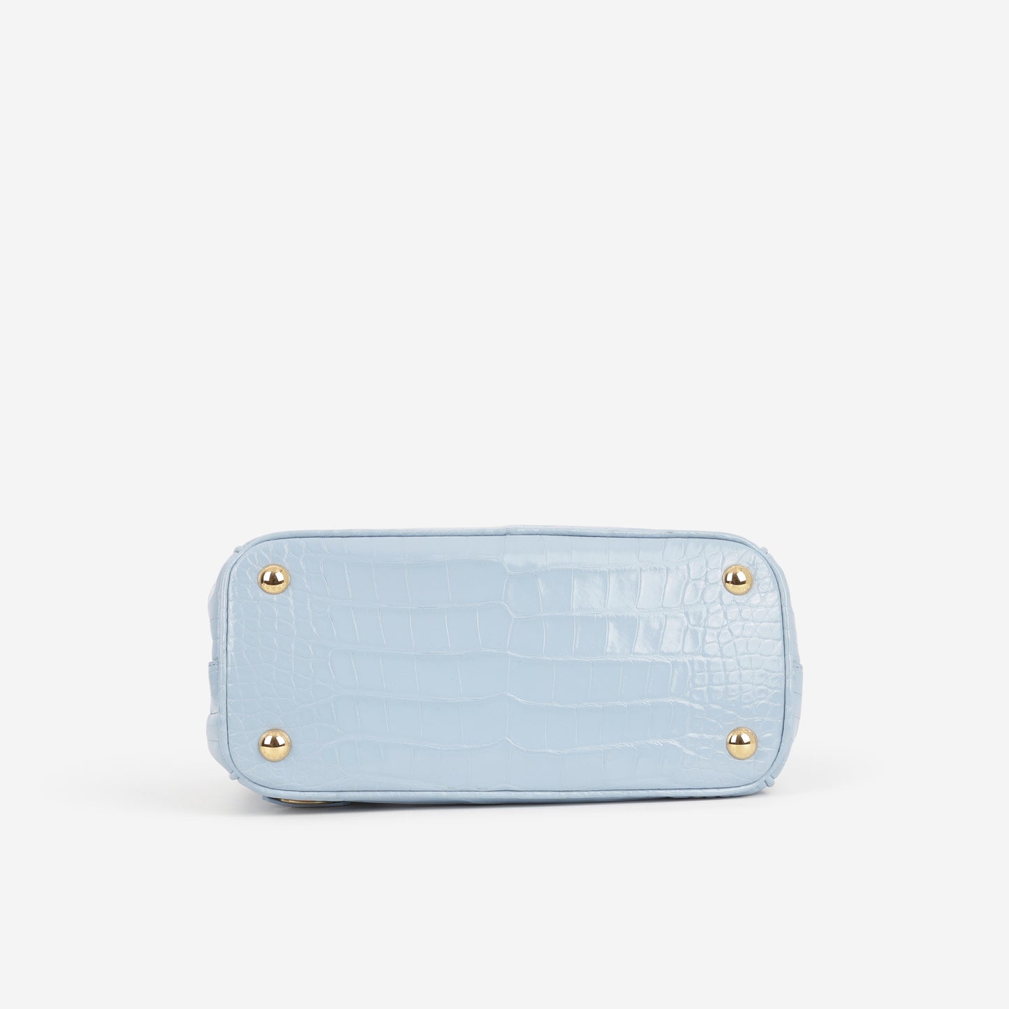Prada Small Galleria - Light Blue Crocodile | Gold Hardware - Bagista