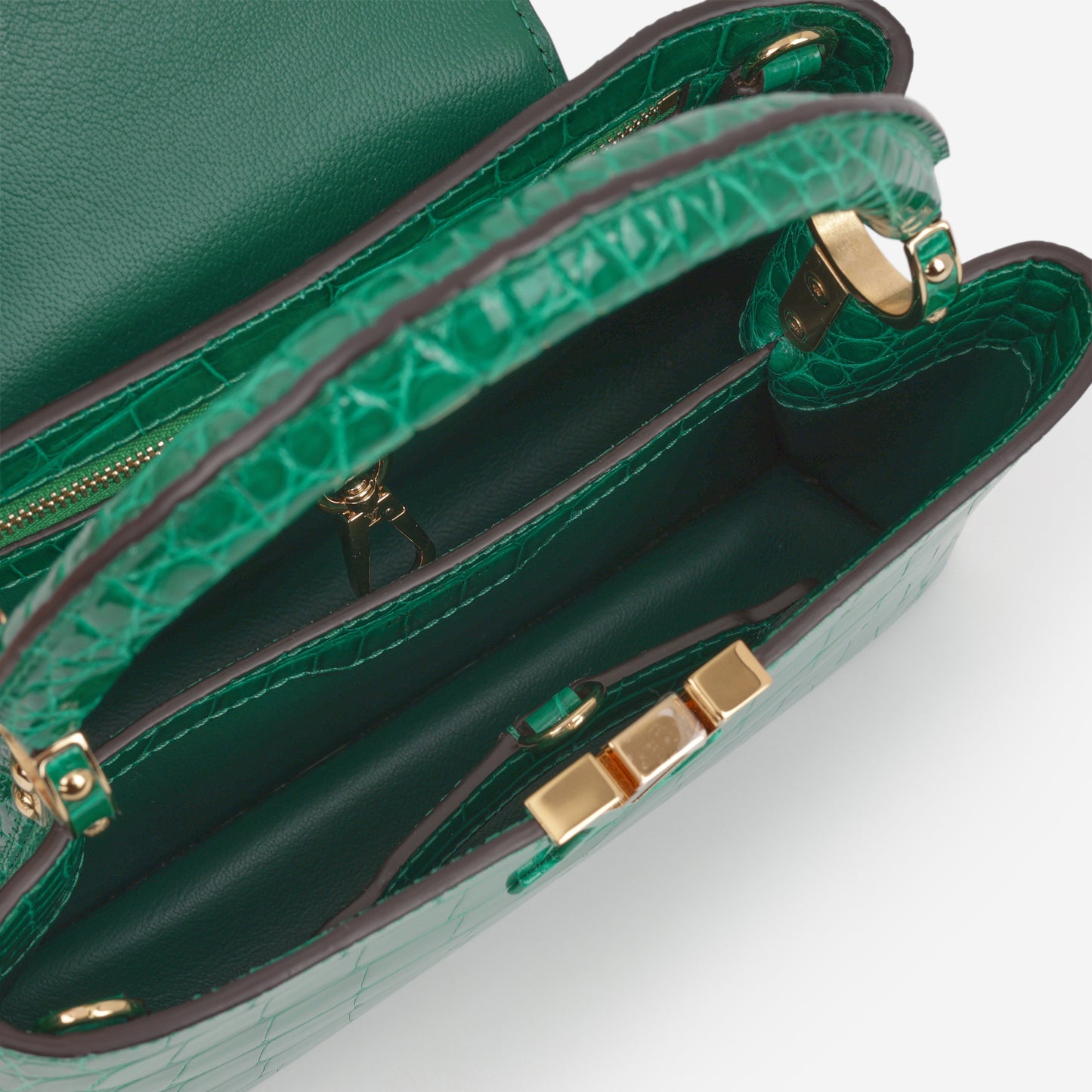 Louis Vuitton Capucines BB - Emerald Alligator | Gold Hardware - Bagista