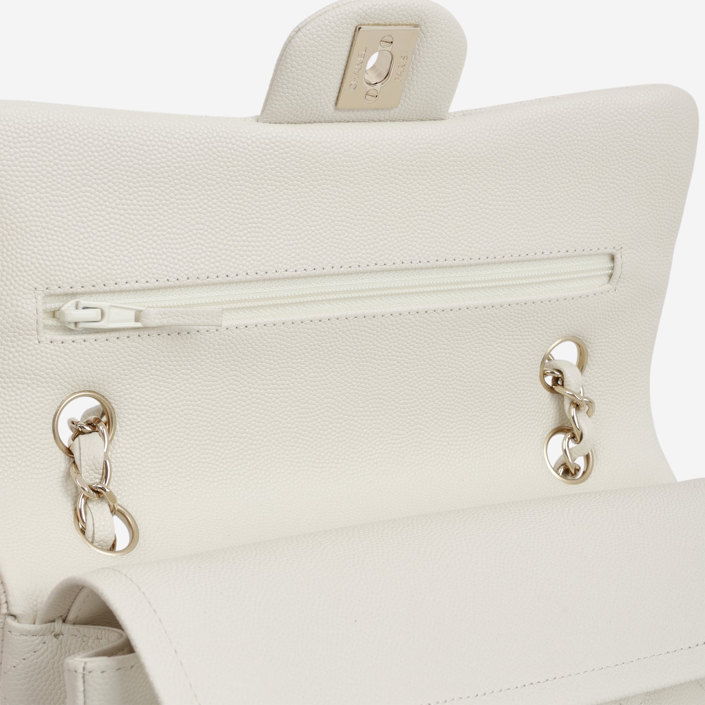 Chanel Small Classic Flap - Ivory Caviar | Champagne Gold Hardware - Bagista