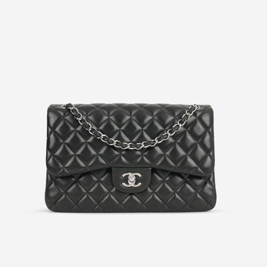 Chanel Classic Flap Bag - Jumbo Classic Flap | Silver Hardware - Bagista